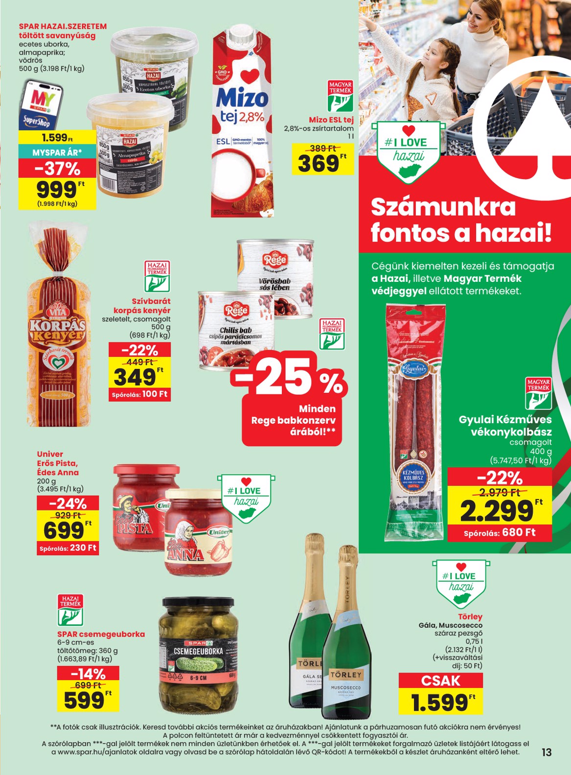 spar - SPAR hirdetmény a következő hétre csütörtöktől 2026.08.13.-tól szerdától 2026.08.19.-ig - page: 13