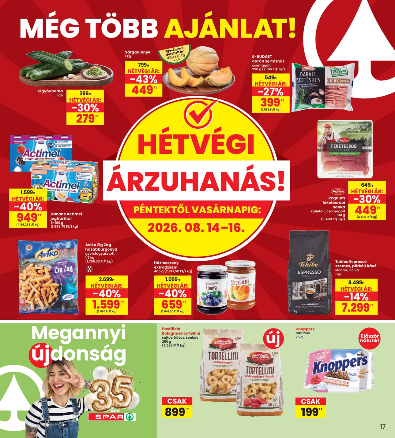 spar - INTERSPAR hirdetmény a következő hétre csütörtöktől 2026.08.13.-tól szerdától 2026.08.19.-ig - page: 17
