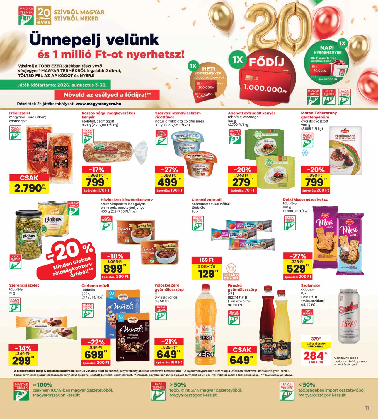 spar - INTERSPAR hirdetmény a következő hétre csütörtöktől 2026.08.13.-tól szerdától 2026.08.19.-ig - page: 11