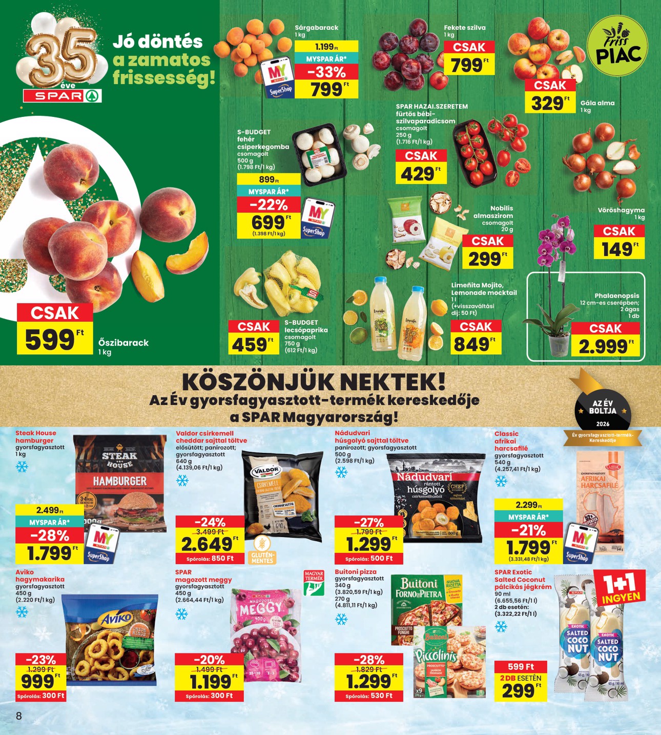 spar - INTERSPAR hirdetmény a következő hétre csütörtöktől 2026.08.13.-tól szerdától 2026.08.19.-ig - page: 8