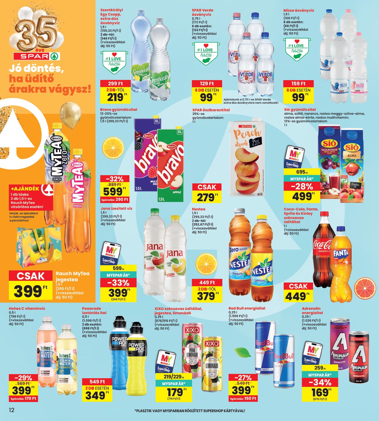 spar - INTERSPAR hirdetmény a következő hétre csütörtöktől 2026.08.13.-tól szerdától 2026.08.19.-ig - page: 12