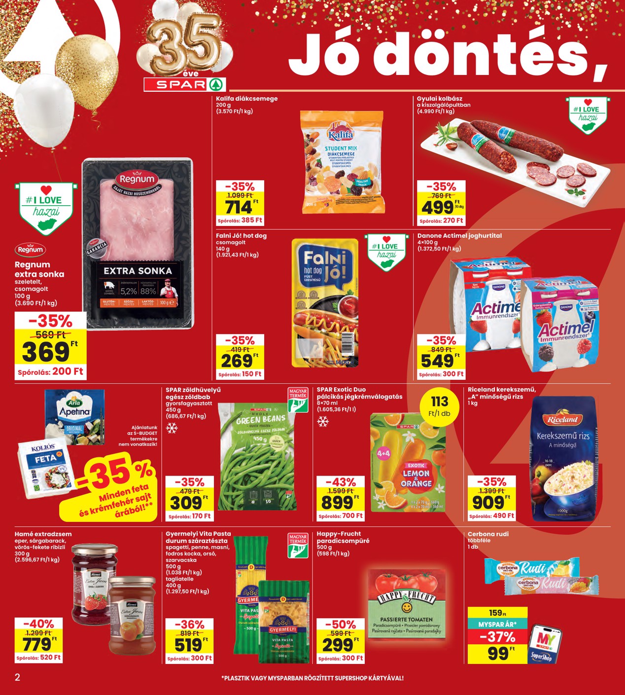 spar - A jövőbeli INTERSPAR akciós újság szerdától 2026.08.19.-tól szerdától 2026.08.26.-ig érvényes. - page: 2