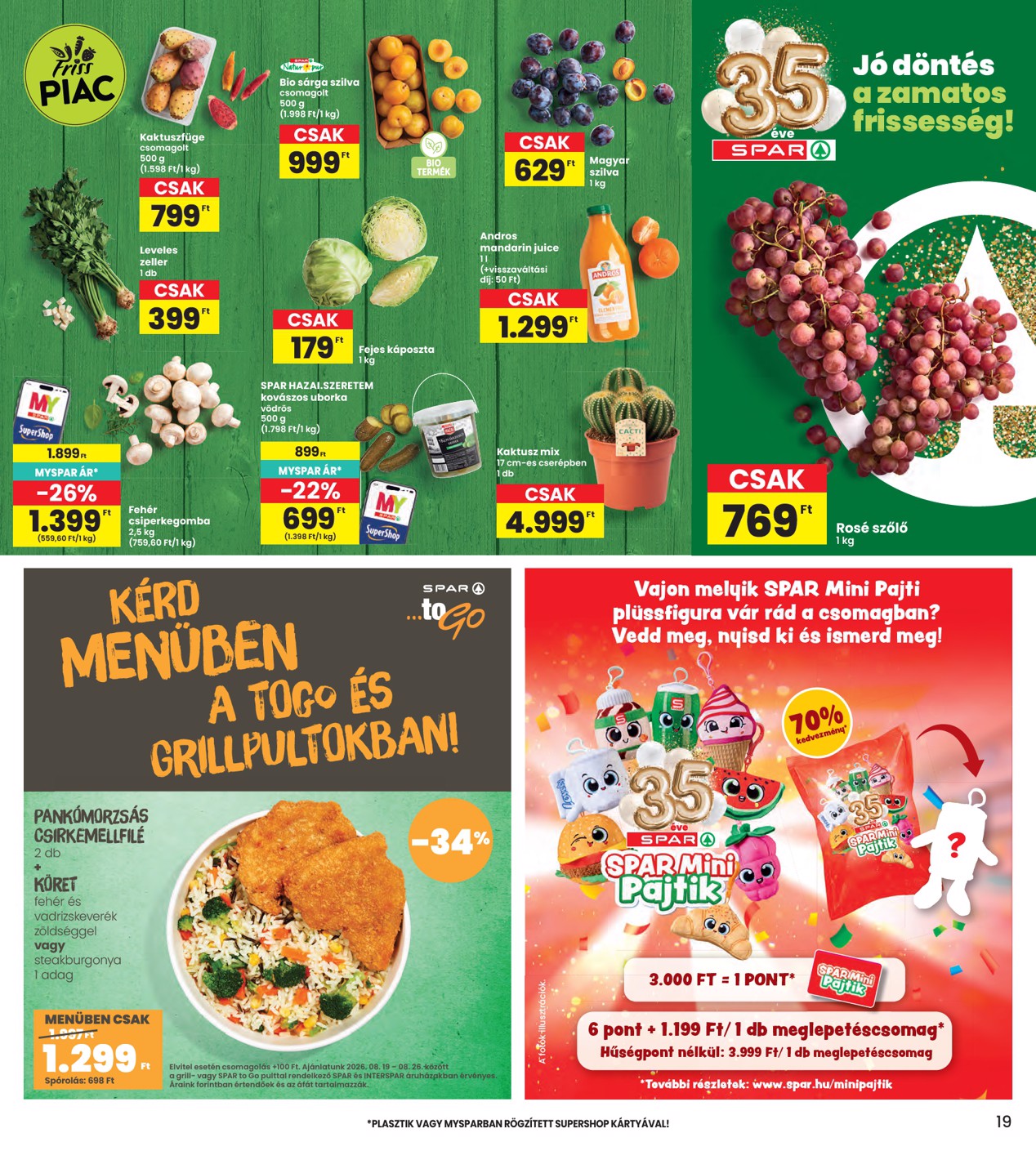 spar - A jövőbeli INTERSPAR akciós újság szerdától 2026.08.19.-tól szerdától 2026.08.26.-ig érvényes. - page: 19