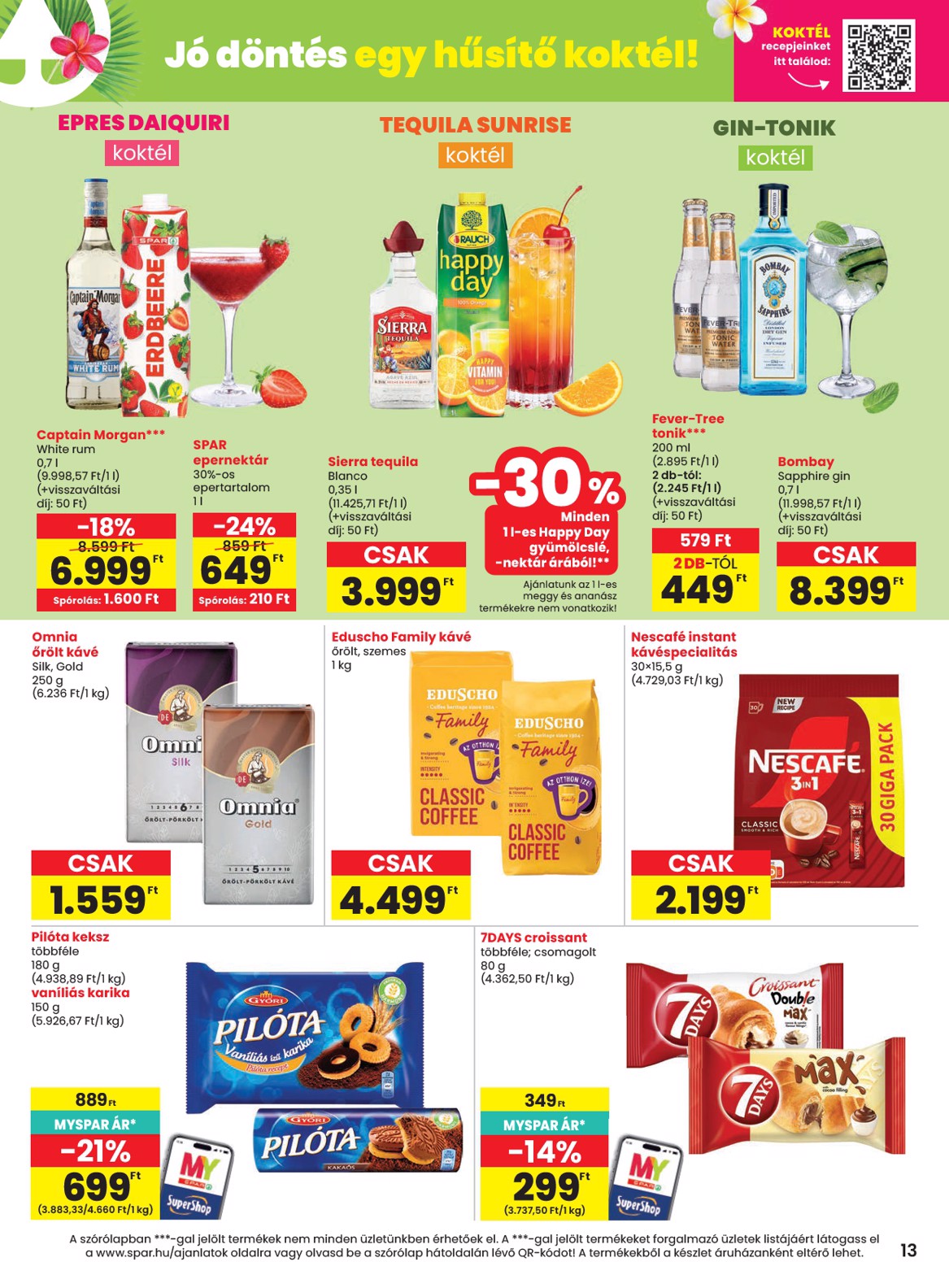 spar - A jövőbeli SPAR akciós újság szerdától 2026.08.19.-tól szerdától 2026.08.26.-ig érvényes. - page: 13