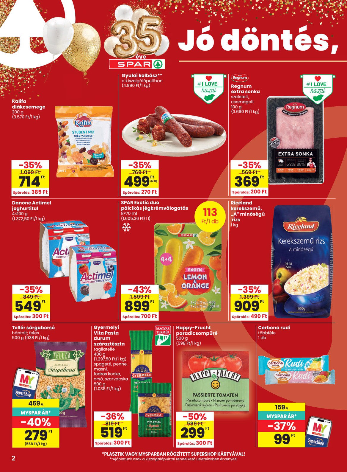 spar - A jövőbeli SPAR akciós újság szerdától 2026.08.19.-tól szerdától 2026.08.26.-ig érvényes. - page: 2