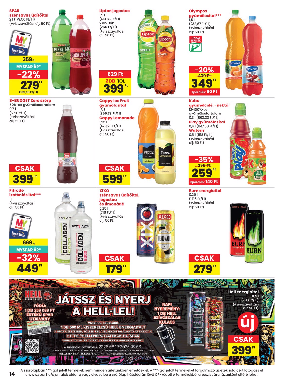spar - A jövőbeli SPAR akciós újság szerdától 2026.08.19.-tól szerdától 2026.08.26.-ig érvényes. - page: 14
