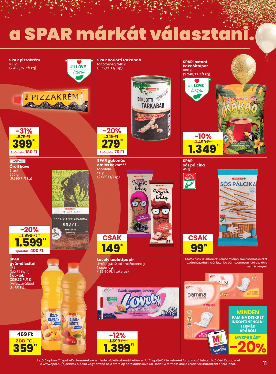 spar - A jövőbeli SPAR akciós újság szerdától 2026.08.19.-tól szerdától 2026.08.26.-ig érvényes. - page: 11