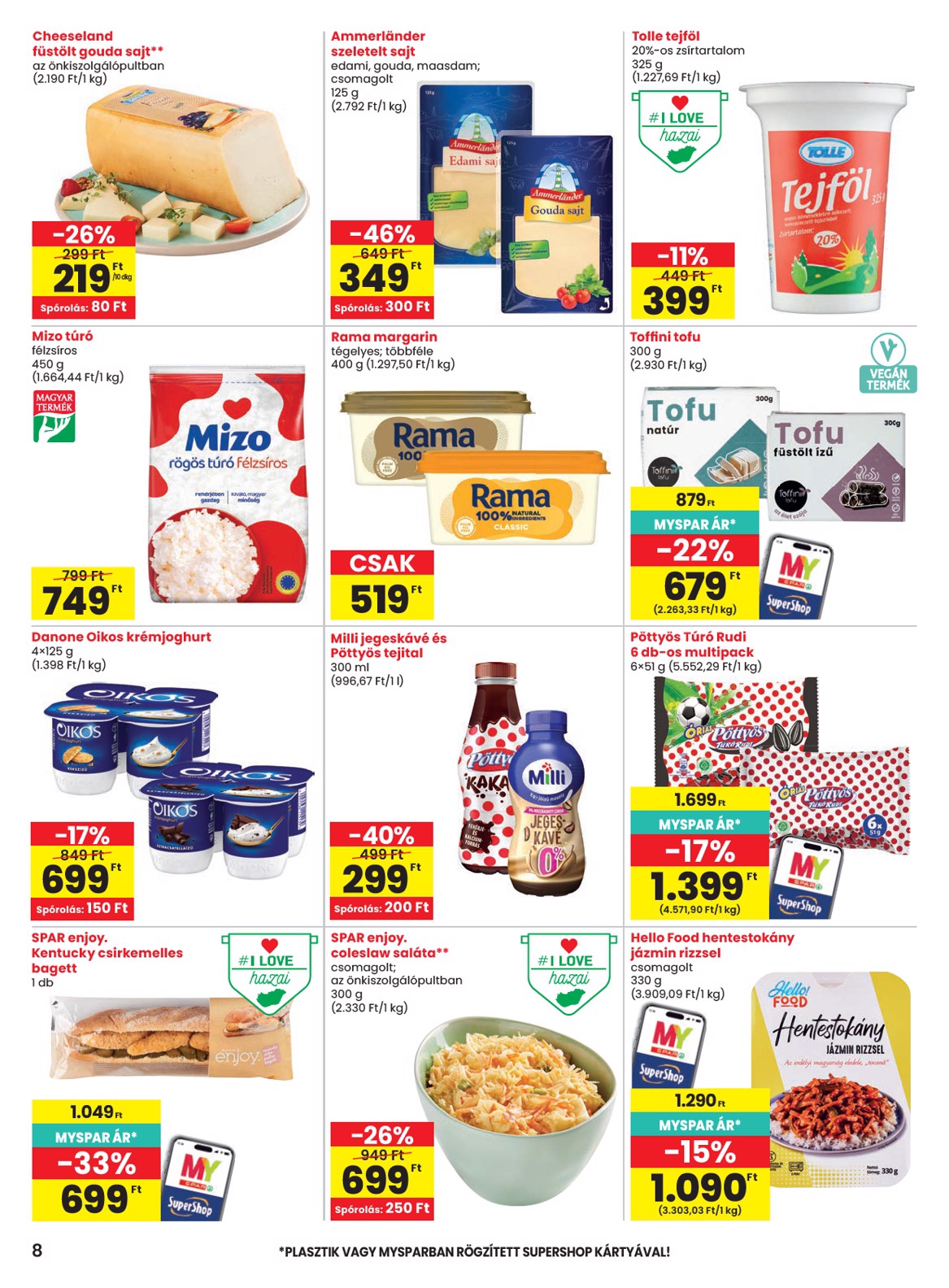 spar - A jövőbeli SPAR akciós újság szerdától 2026.08.19.-tól szerdától 2026.08.26.-ig érvényes. - page: 8
