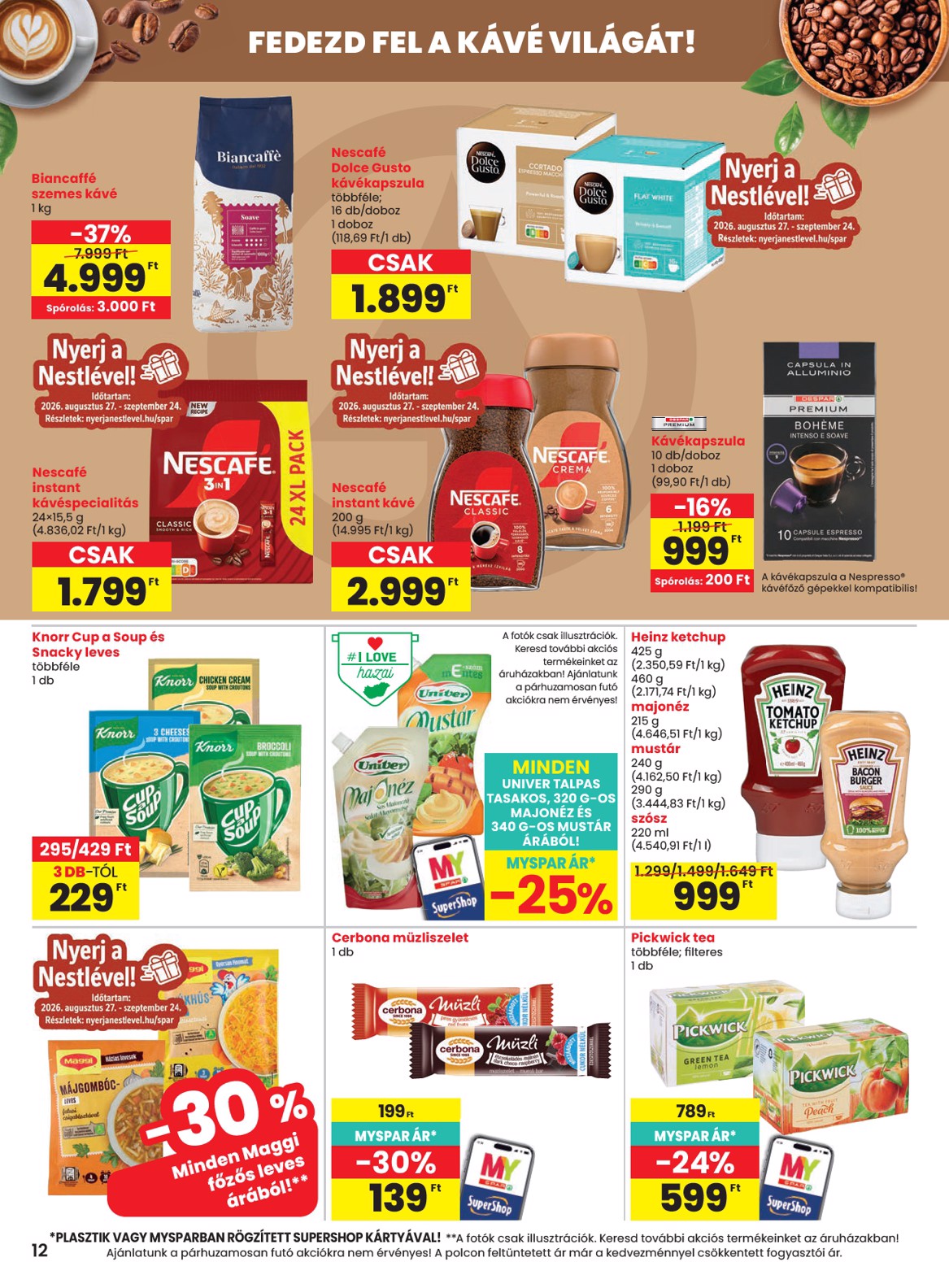 spar - SPAR hirdetmény a következő hétre csütörtöktől 2026.08.27.-tól szerdától 2026.09.02.-ig - page: 12