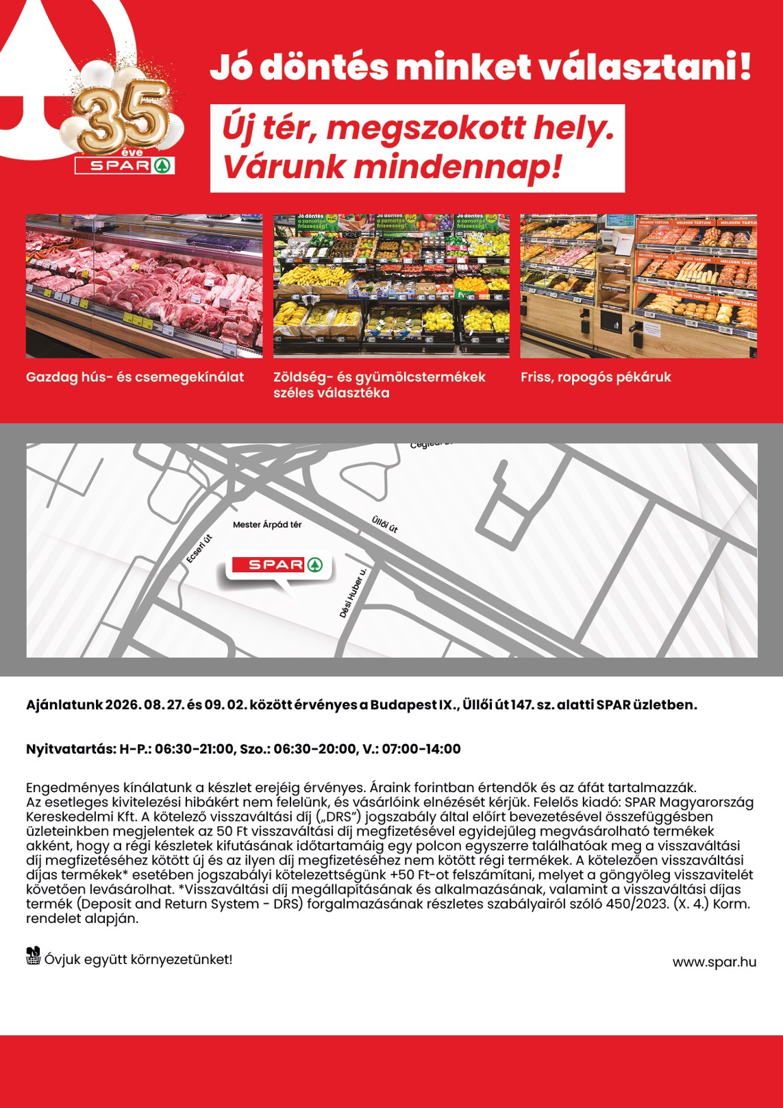 spar - SPAR - Bp. IX, Üllői út szórólap hirdetmény a következő hétre csütörtöktől 2026.08.27.-tól szerdától 2026.09.02.-ig - page: 2