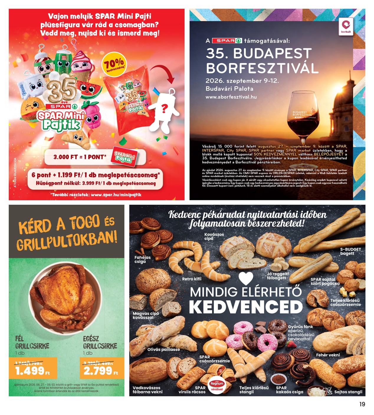 spar - INTERSPAR hirdetmény a következő hétre csütörtöktől 2026.08.27.-tól szerdától 2026.09.02.-ig - page: 19