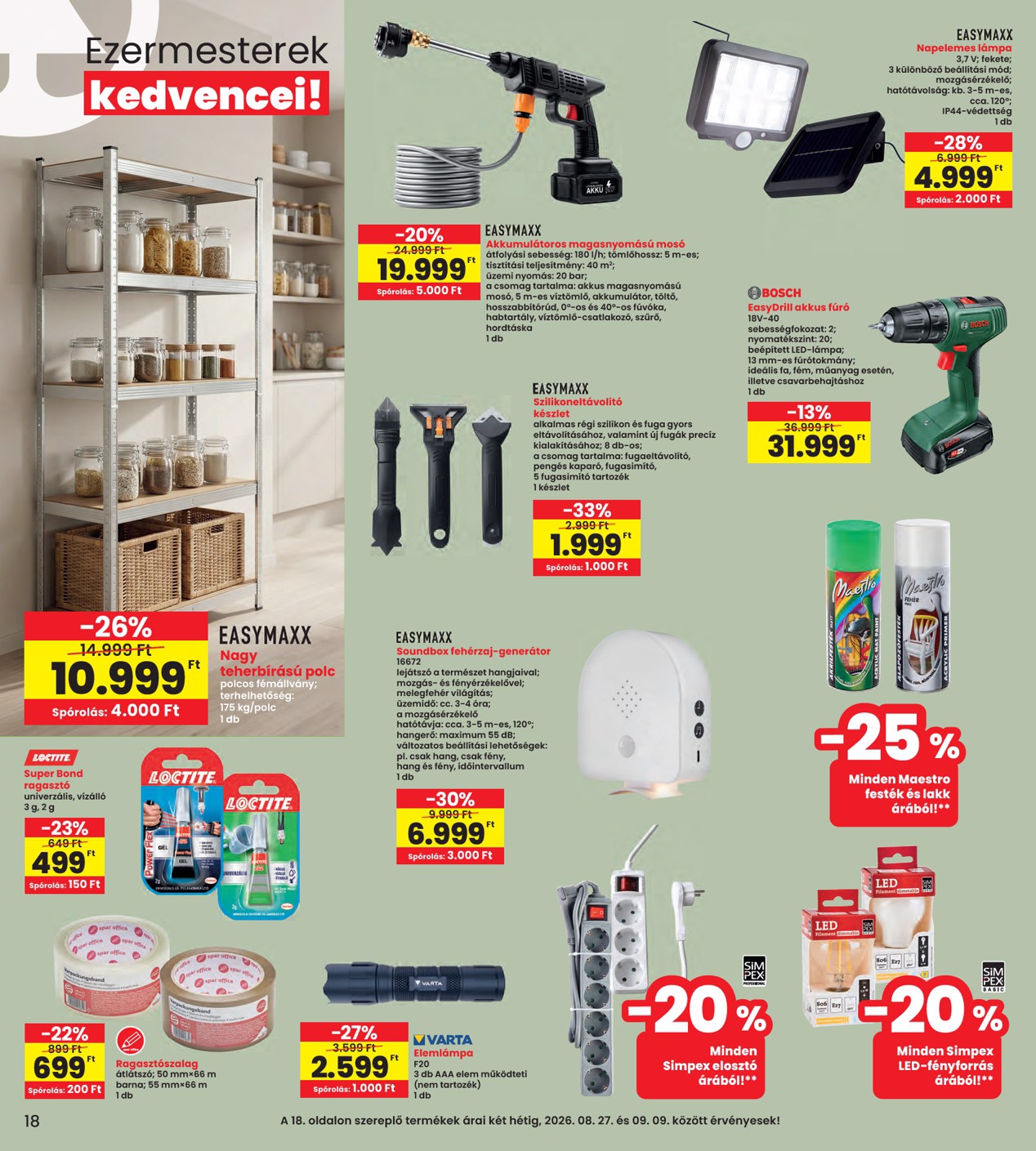 spar - INTERSPAR hirdetmény a következő hétre csütörtöktől 2026.08.27.-tól szerdától 2026.09.02.-ig - page: 18