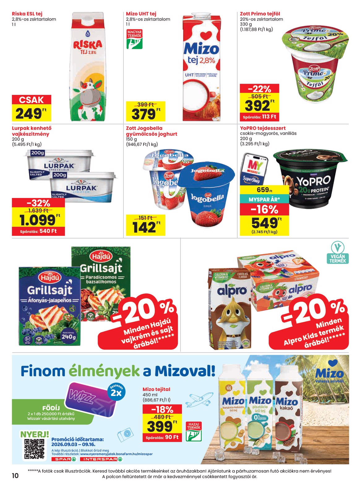 spar - A jövőbeli SPAR akciós újság csütörtöktől 2026.09.03.-tól szerdától 2026.09.09.-ig érvényes. - page: 10