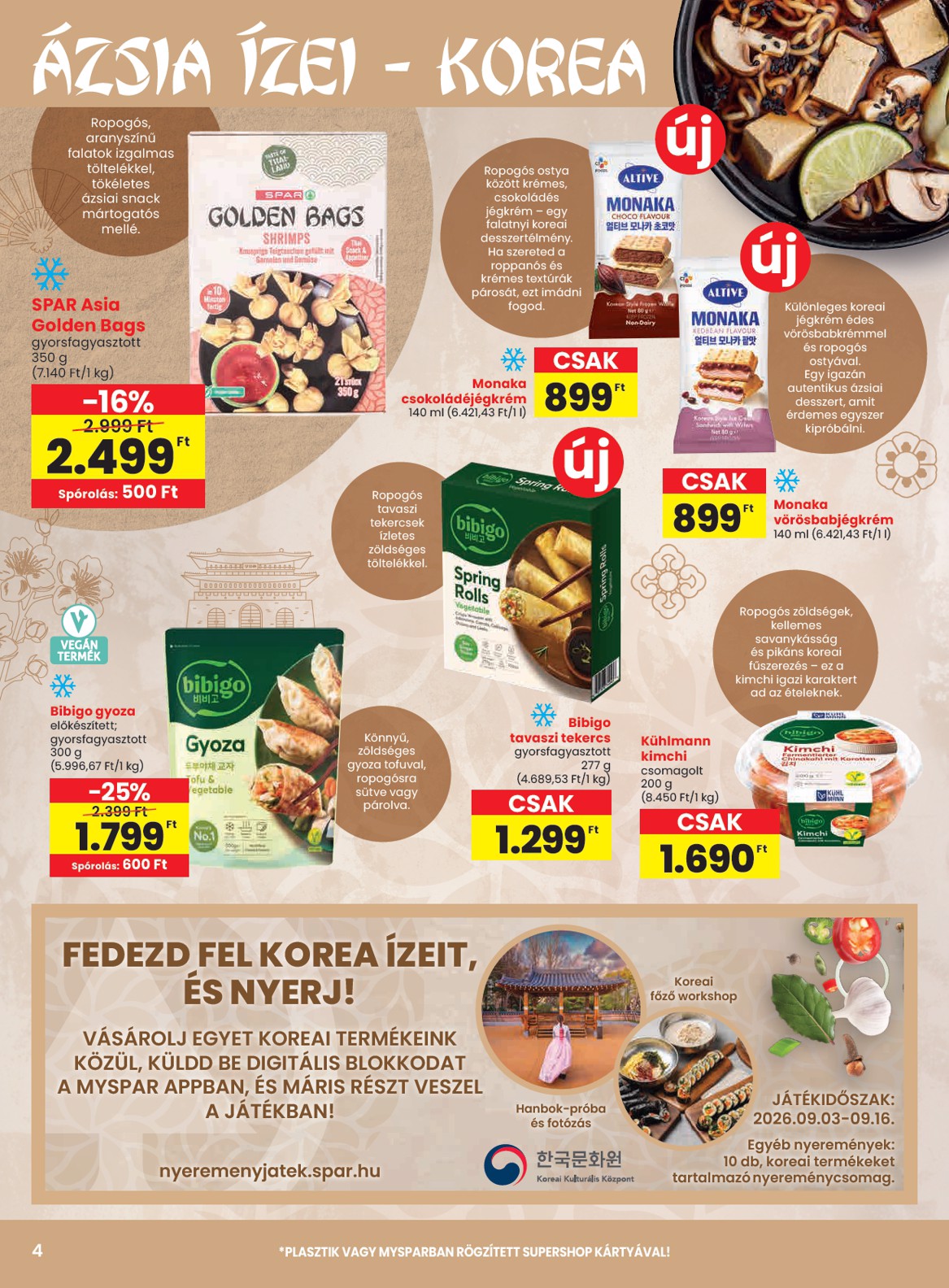 spar - A jövőbeli SPAR akciós újság csütörtöktől 2026.09.03.-tól szerdától 2026.09.09.-ig érvényes. - page: 4