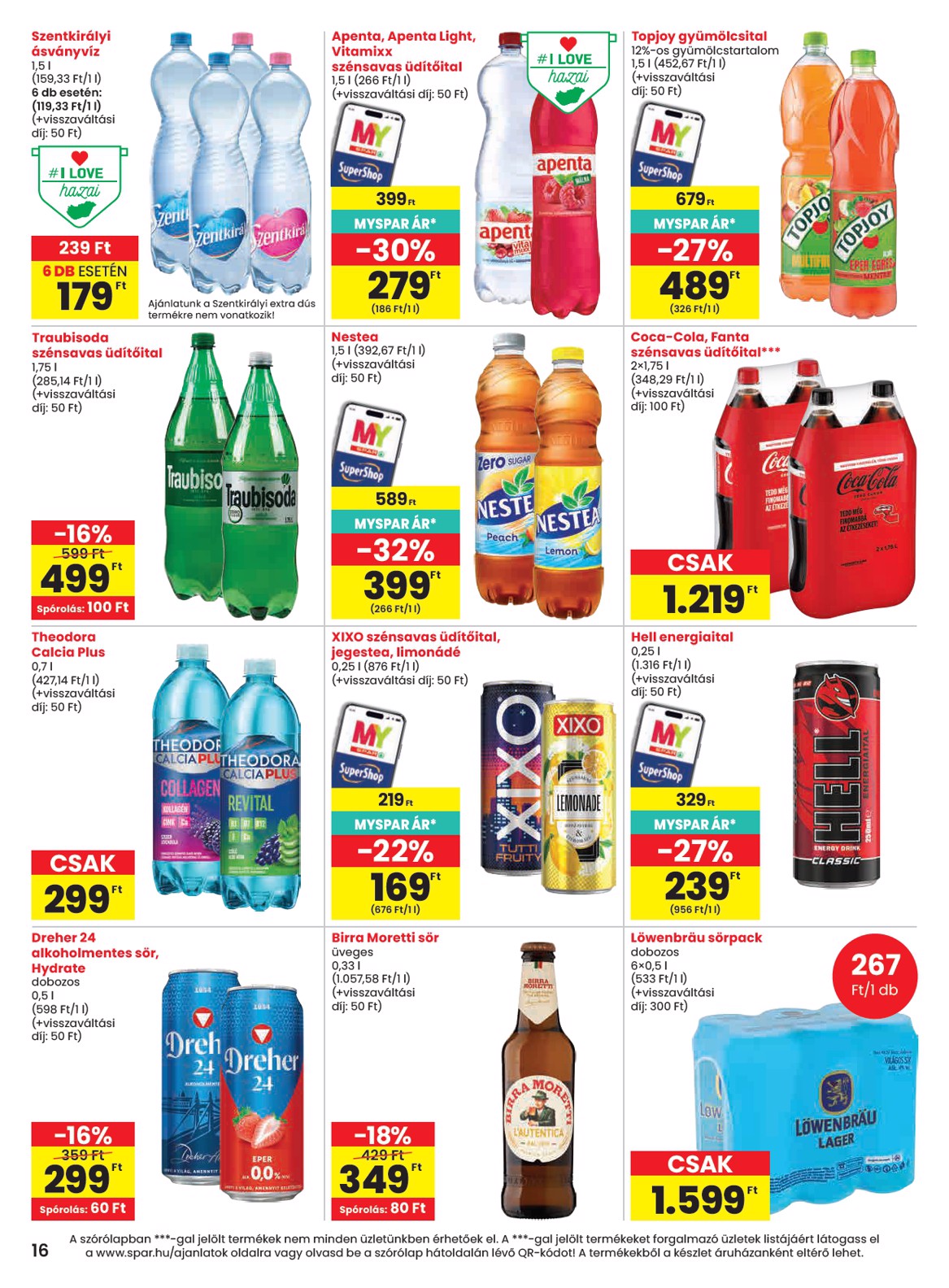 spar - A jövőbeli SPAR akciós újság csütörtöktől 2026.09.03.-tól szerdától 2026.09.09.-ig érvényes. - page: 16
