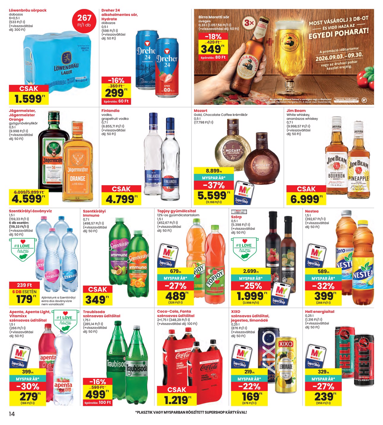 spar - A jövőbeli INTERSPAR akciós újság csütörtöktől 2026.09.03.-tól szerdától 2026.09.09.-ig érvényes. - page: 14