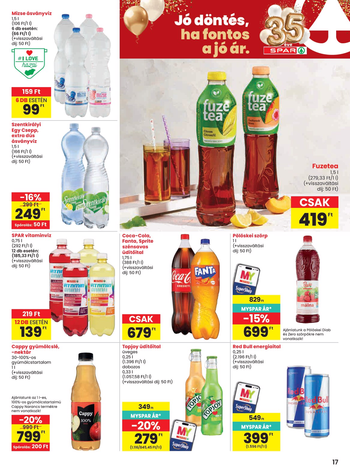 spar - SPAR hirdetmény a következő hétre csütörtöktől 2026.09.10.-tól szerdától 2026.09.16.-ig - page: 17