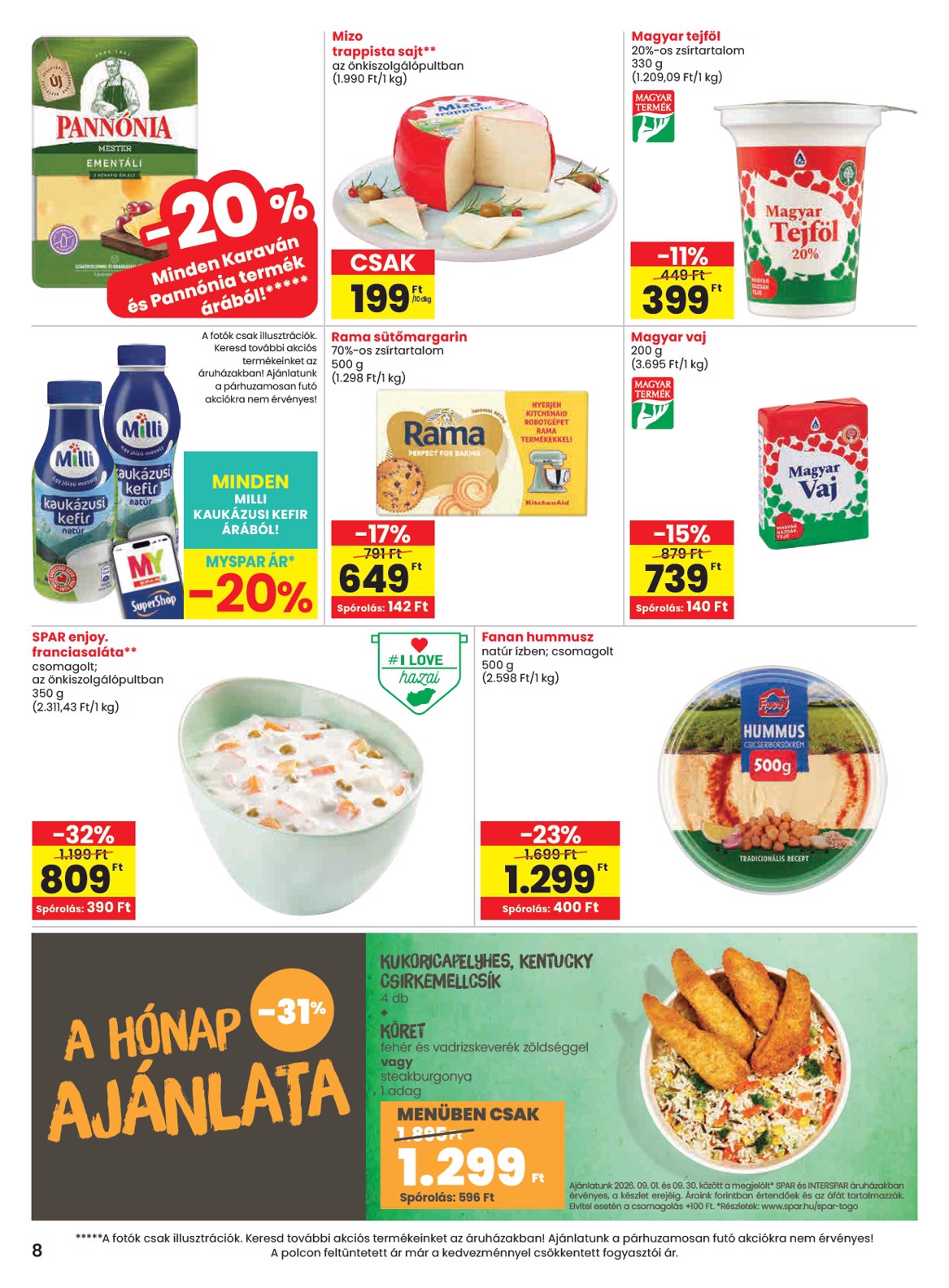 spar - SPAR hirdetmény a következő hétre csütörtöktől 2026.09.10.-tól szerdától 2026.09.16.-ig - page: 8