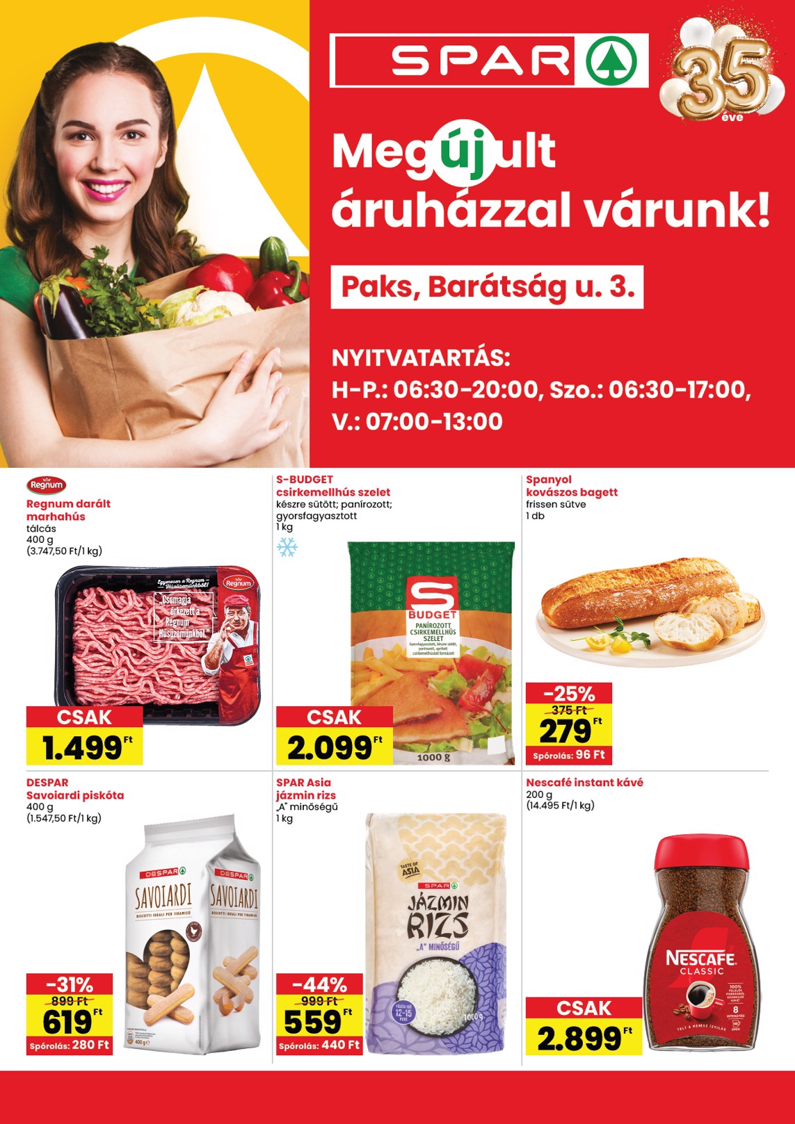 spar - SPAR - Paks üzlet megújulás hirdetmény a következő hétre csütörtöktől 2026.09.10.-tól szerdától 2026.09.16.-ig