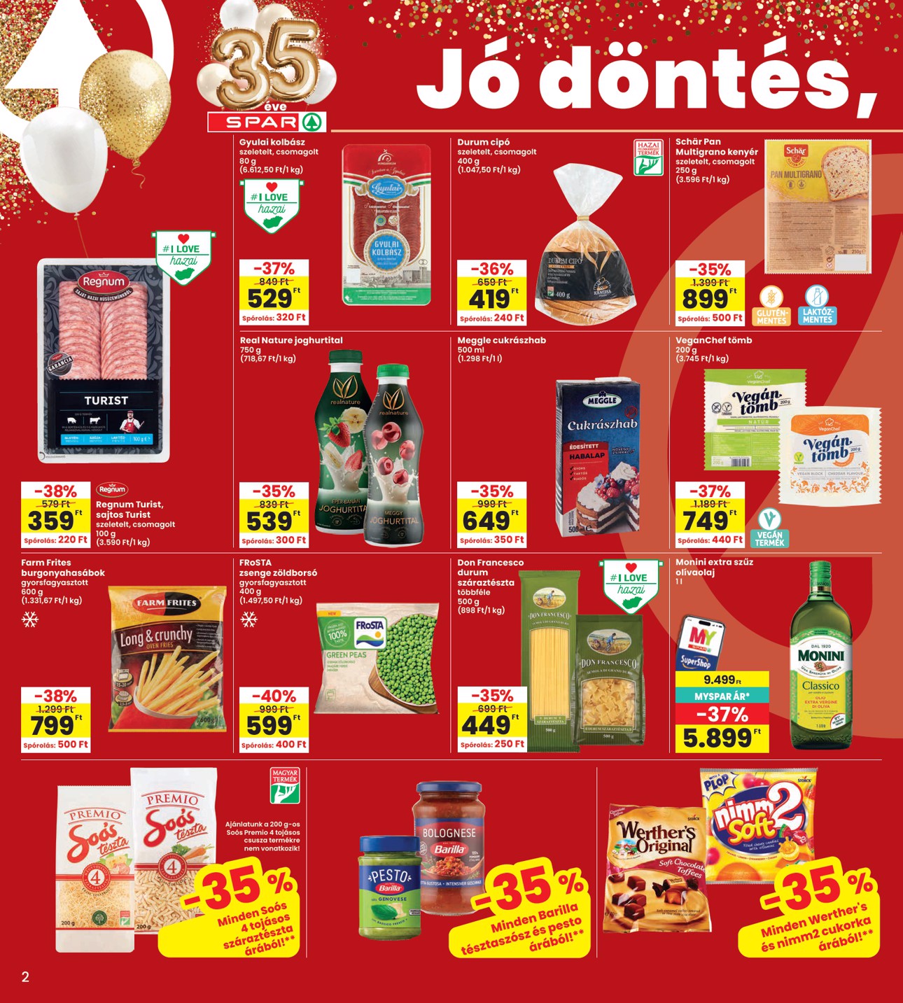spar - INTERSPAR hirdetmény a következő hétre csütörtöktől 2026.09.10.-tól szerdától 2026.09.16.-ig - page: 2