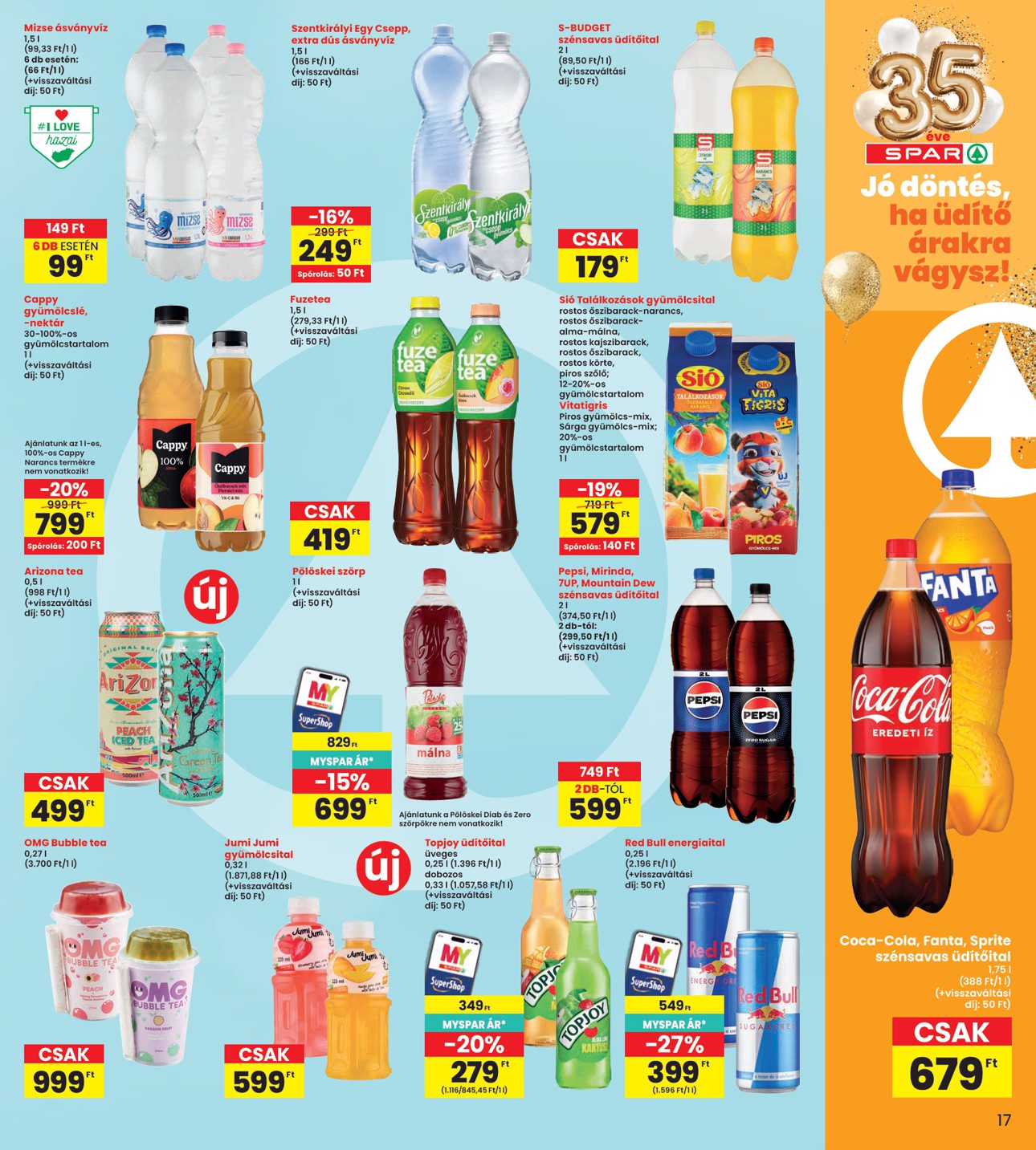 spar - INTERSPAR hirdetmény a következő hétre csütörtöktől 2026.09.10.-tól szerdától 2026.09.16.-ig - page: 17