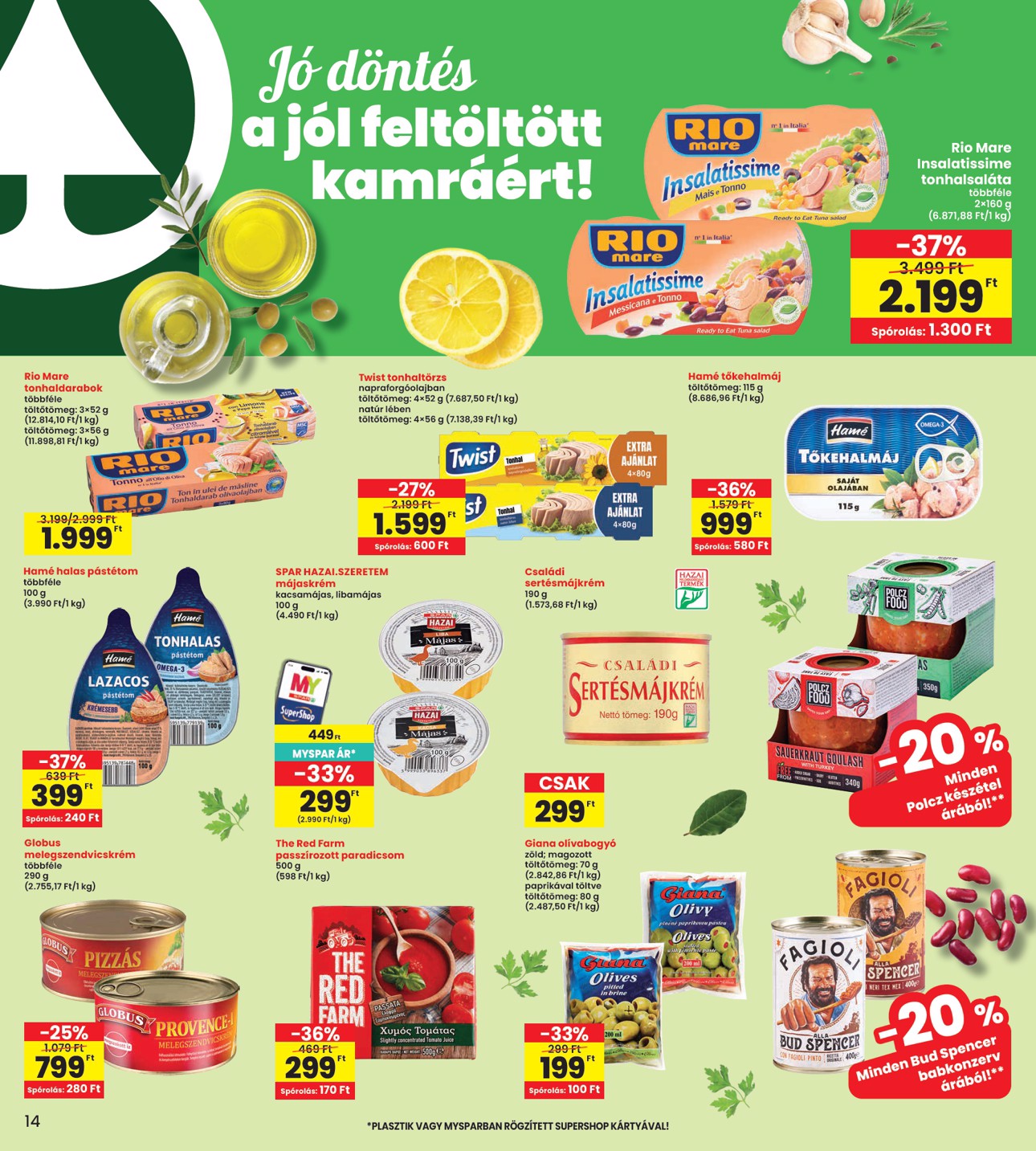 spar - INTERSPAR hirdetmény a következő hétre csütörtöktől 2026.09.10.-tól szerdától 2026.09.16.-ig - page: 14