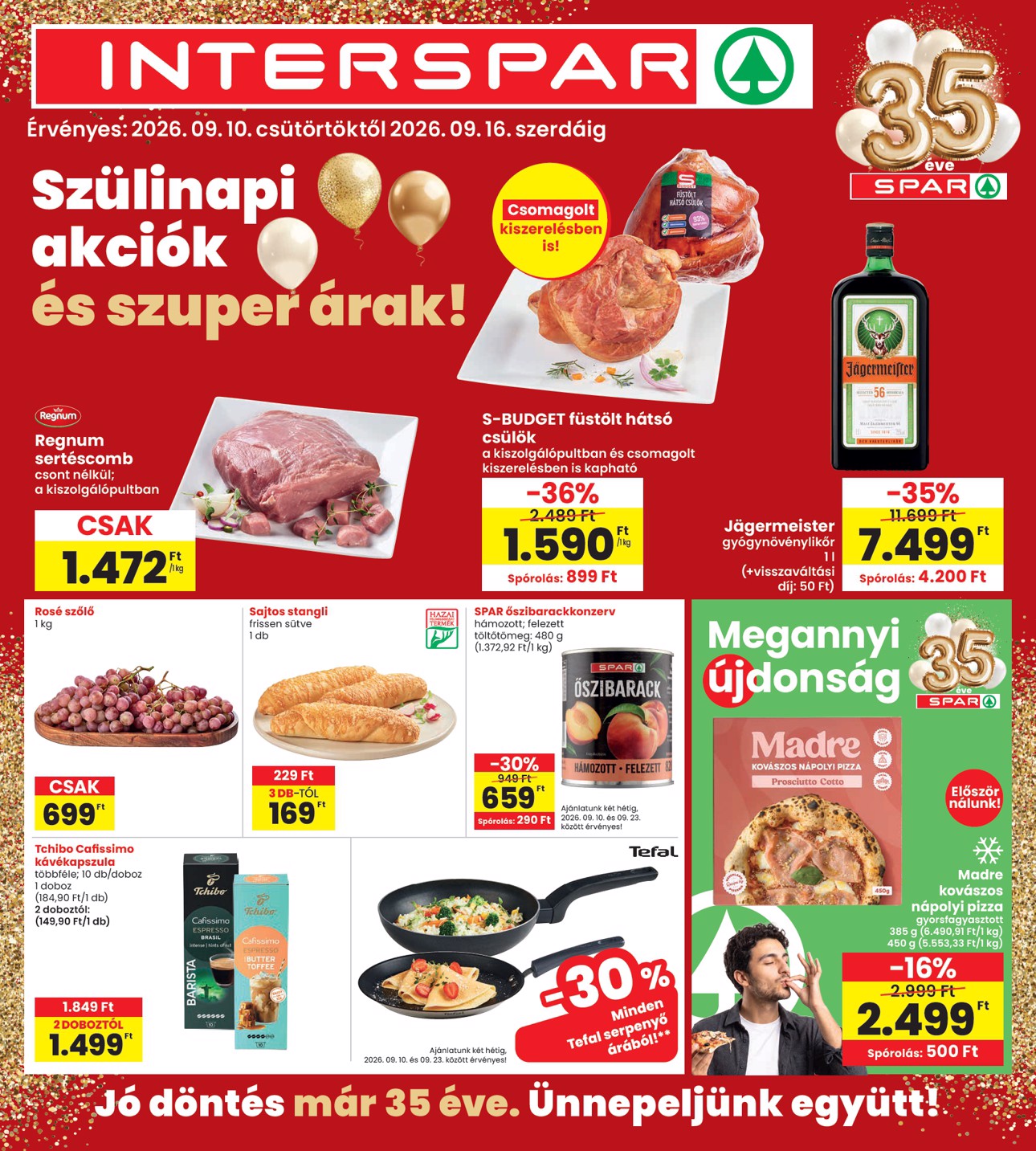 spar - INTERSPAR hirdetmény a következő hétre csütörtöktől 2026.09.10.-tól szerdától 2026.09.16.-ig - page: 1