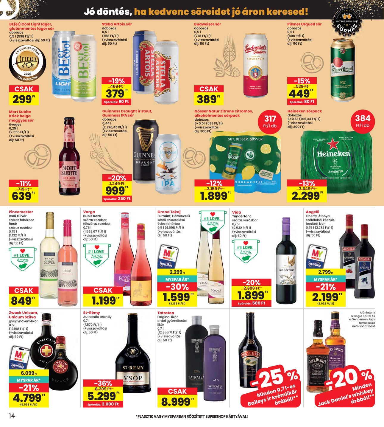 spar - INTERSPAR hirdetmény a következő hétre csütörtöktől 2026.09.17.-tól szerdától 2026.09.23.-ig - page: 14