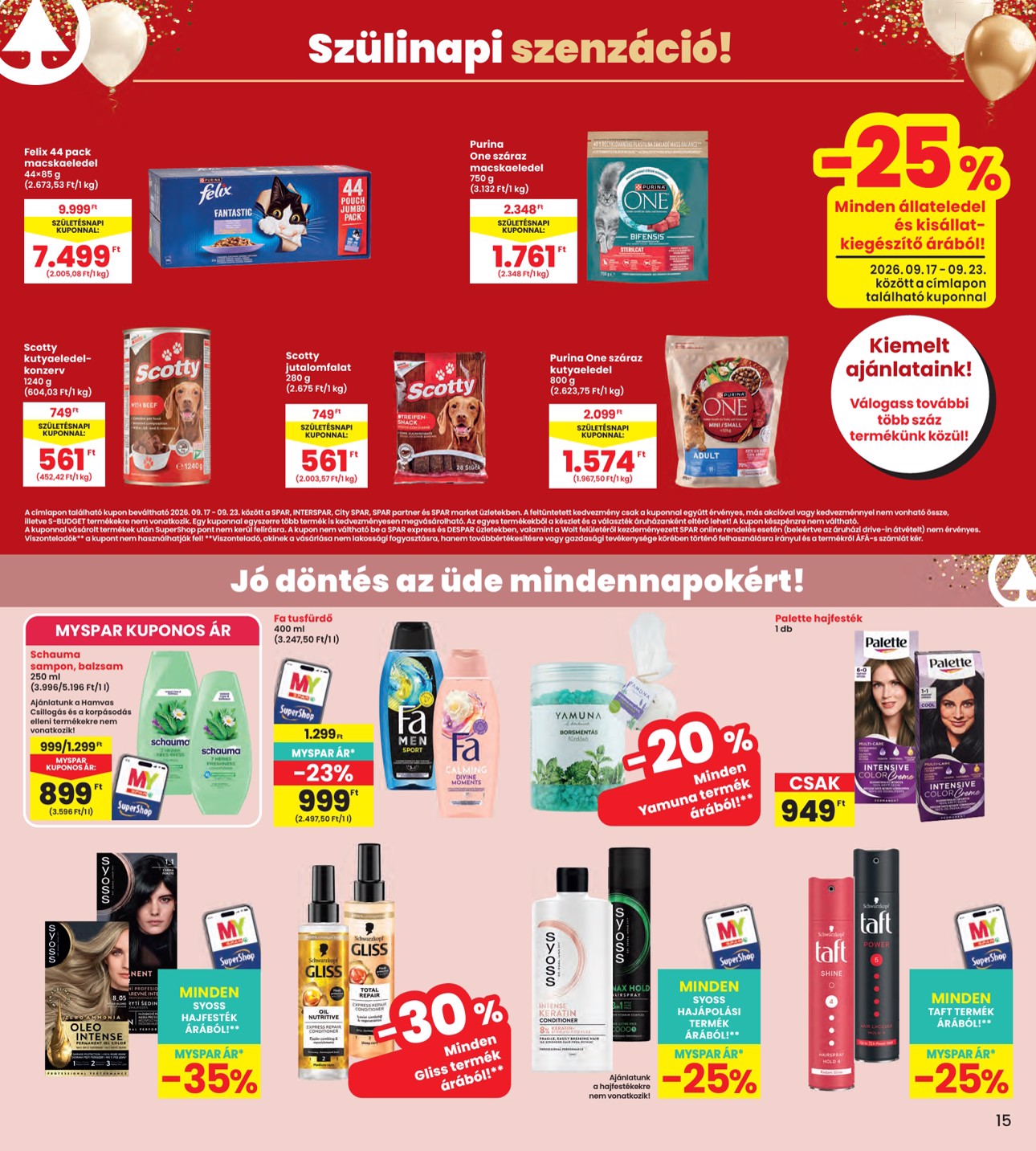 spar - INTERSPAR hirdetmény a következő hétre csütörtöktől 2026.09.17.-tól szerdától 2026.09.23.-ig - page: 15