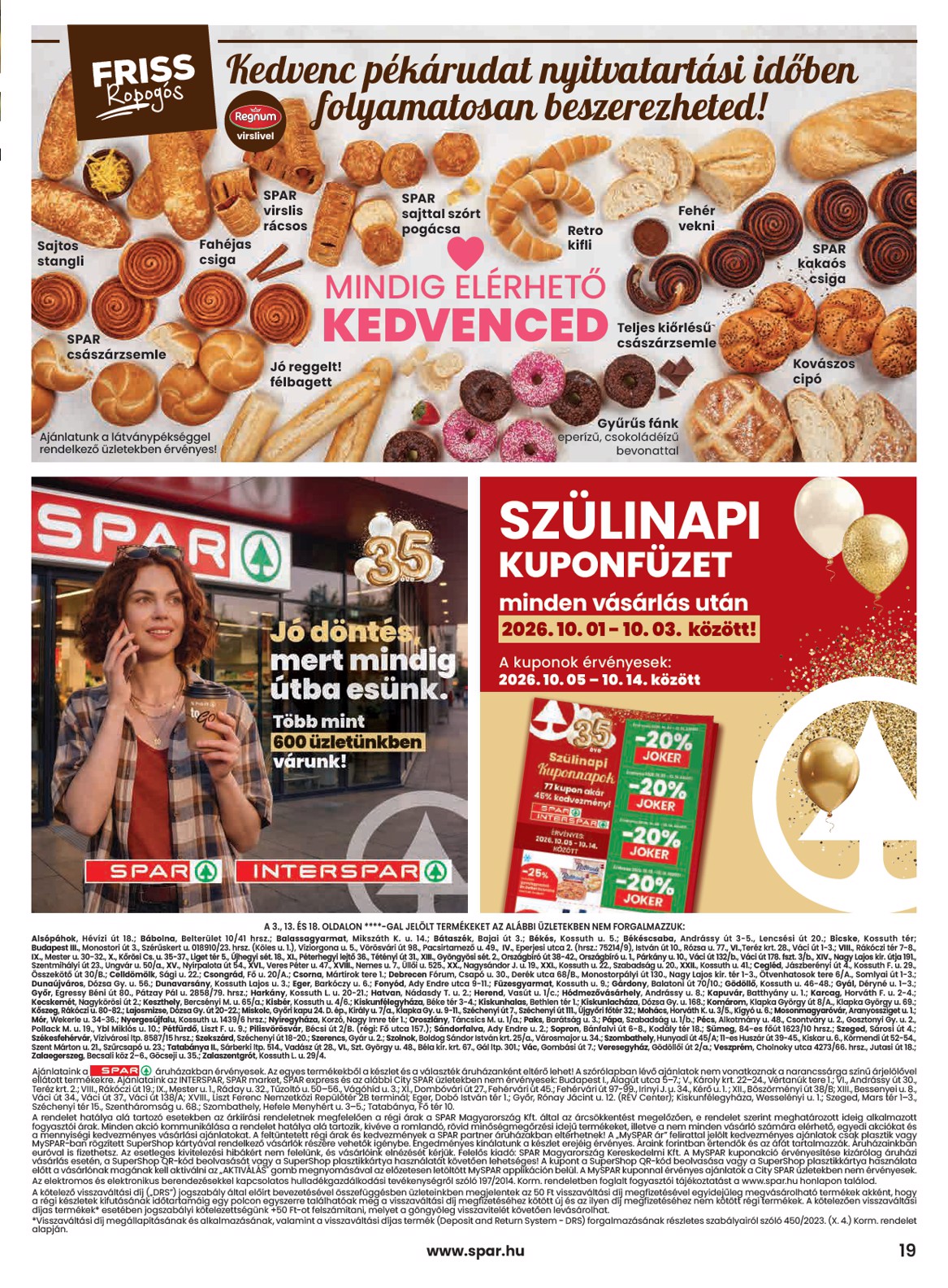 spar - SPAR hirdetmény a következő hétre csütörtöktől 2026.09.24.-tól szerdától 2026.09.30.-ig - page: 19