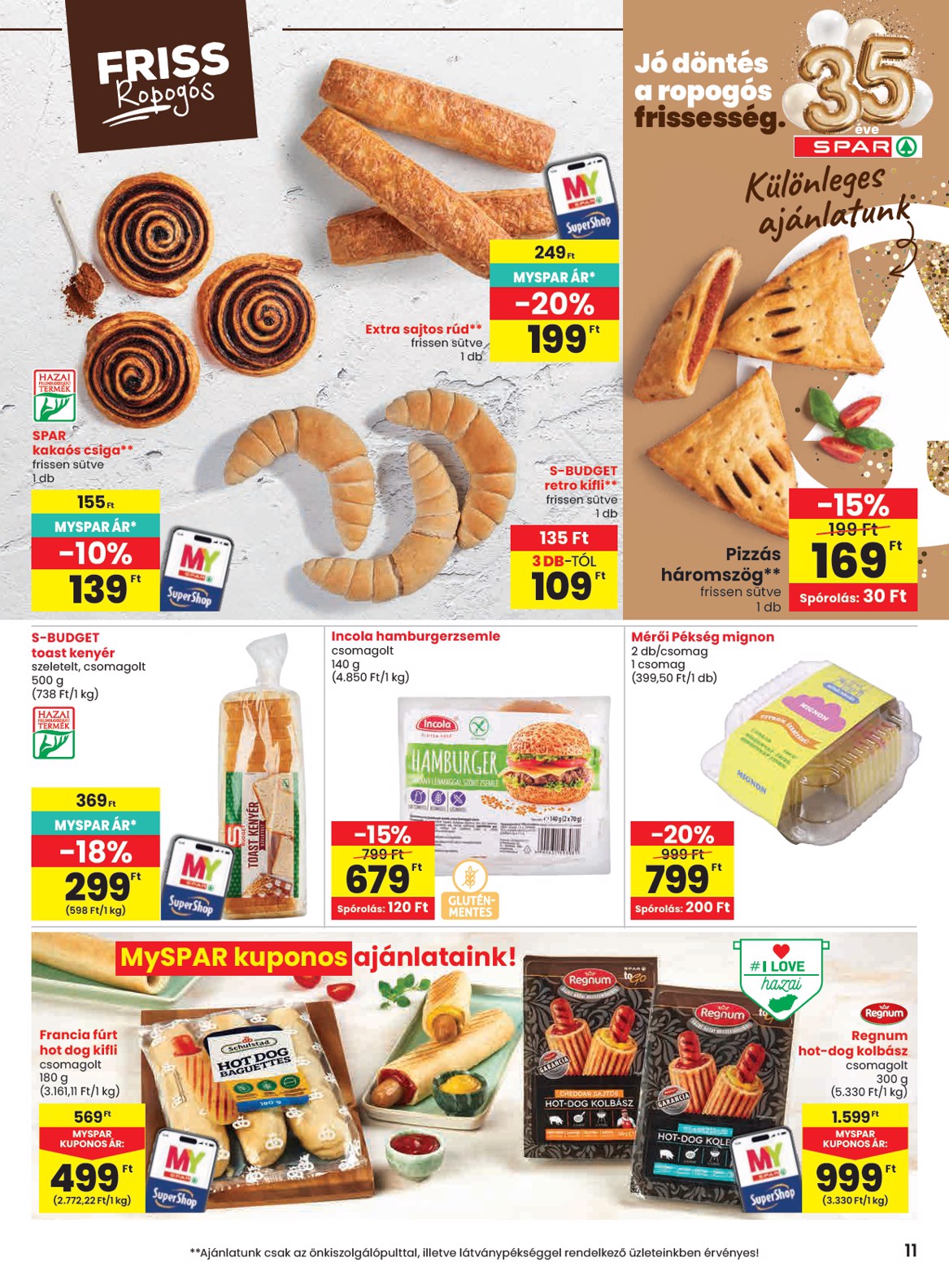 spar - A jövőbeli SPAR akciós újság csütörtöktől 2026.10.01.-tól szerdától 2026.10.07.-ig érvényes. - page: 11