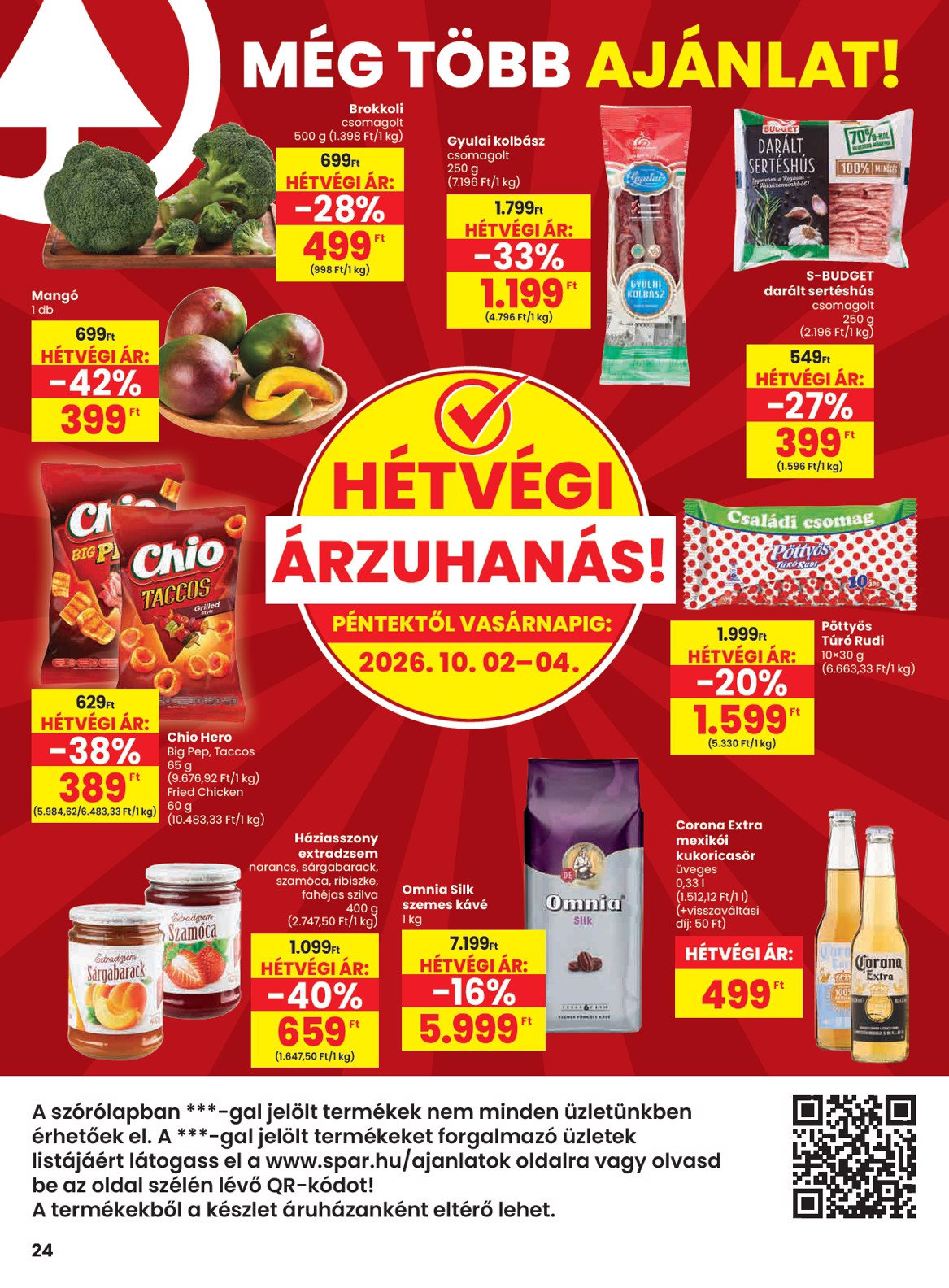 spar - A jövőbeli SPAR akciós újság csütörtöktől 2026.10.01.-tól szerdától 2026.10.07.-ig érvényes. - page: 24