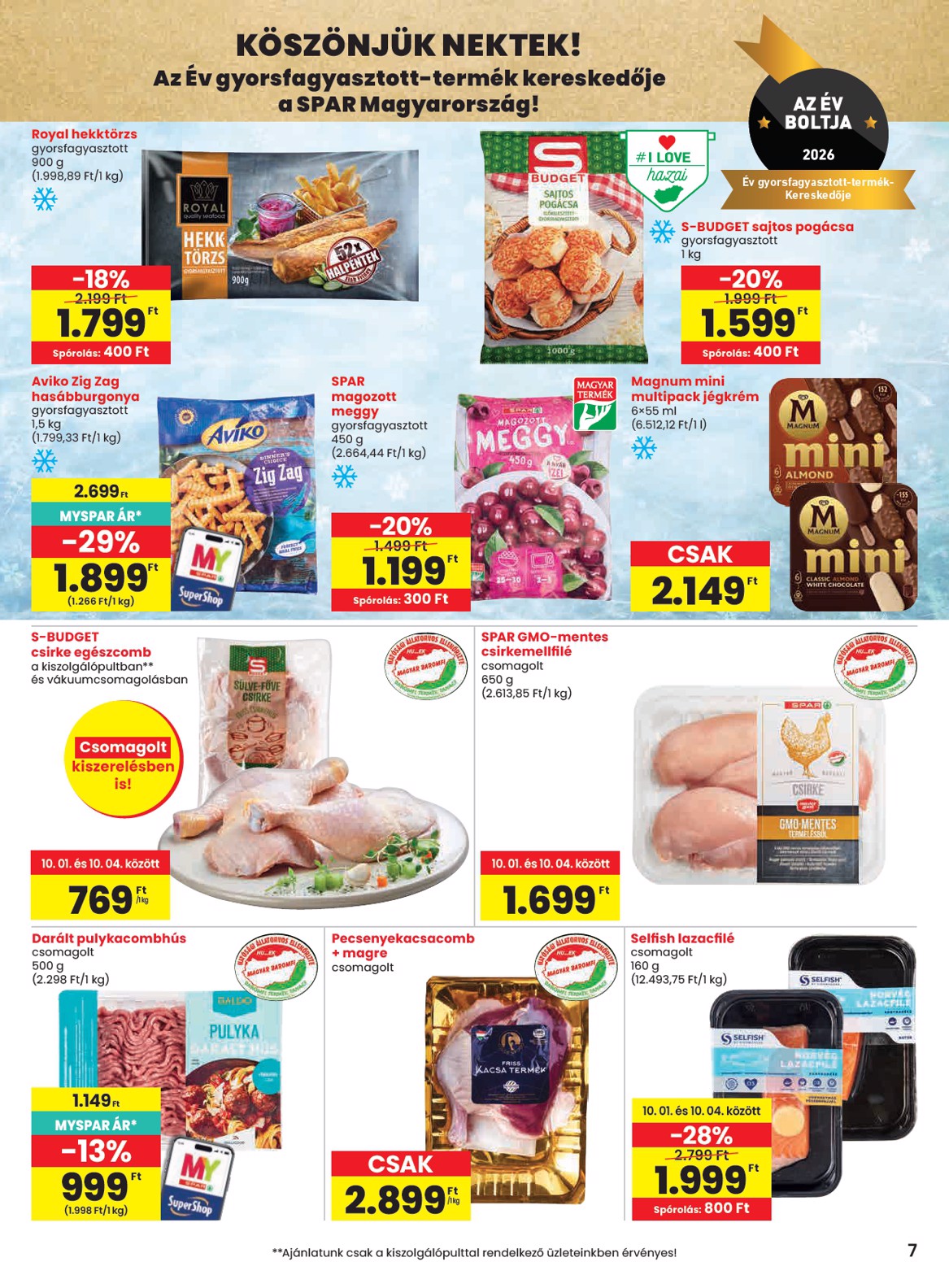 spar - A jövőbeli SPAR akciós újság csütörtöktől 2026.10.01.-tól szerdától 2026.10.07.-ig érvényes. - page: 7