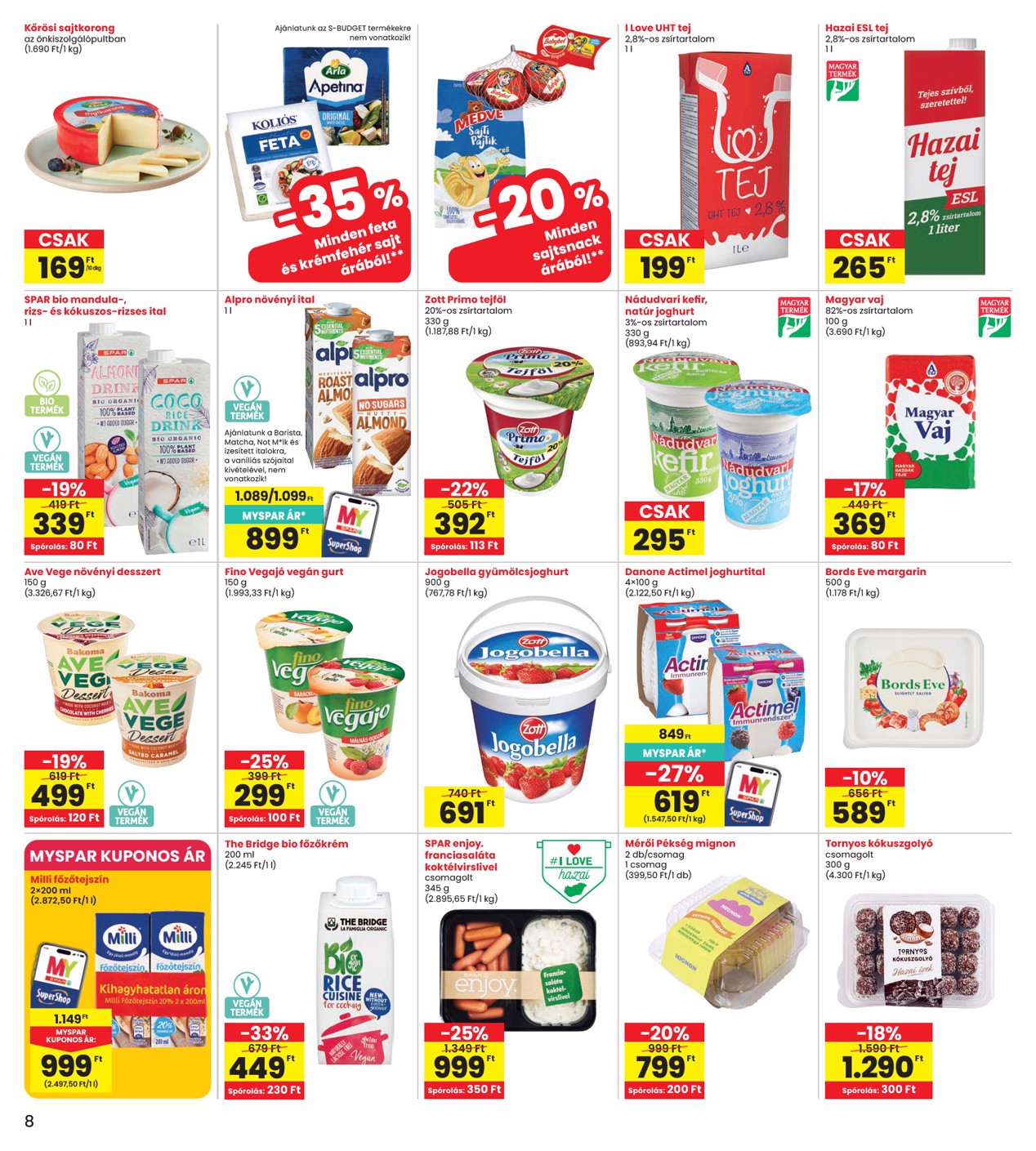 spar - A jövőbeli INTERSPAR akciós újság csütörtöktől 2026.10.01.-tól szerdától 2026.10.07.-ig érvényes. - page: 8