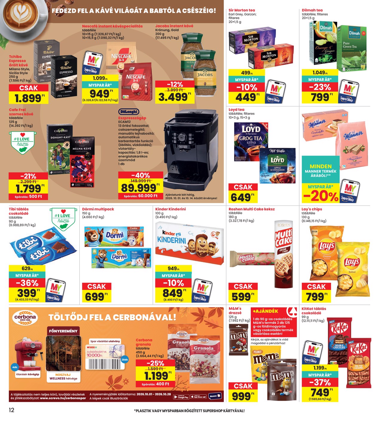 spar - A jövőbeli INTERSPAR akciós újság csütörtöktől 2026.10.01.-tól szerdától 2026.10.07.-ig érvényes. - page: 12