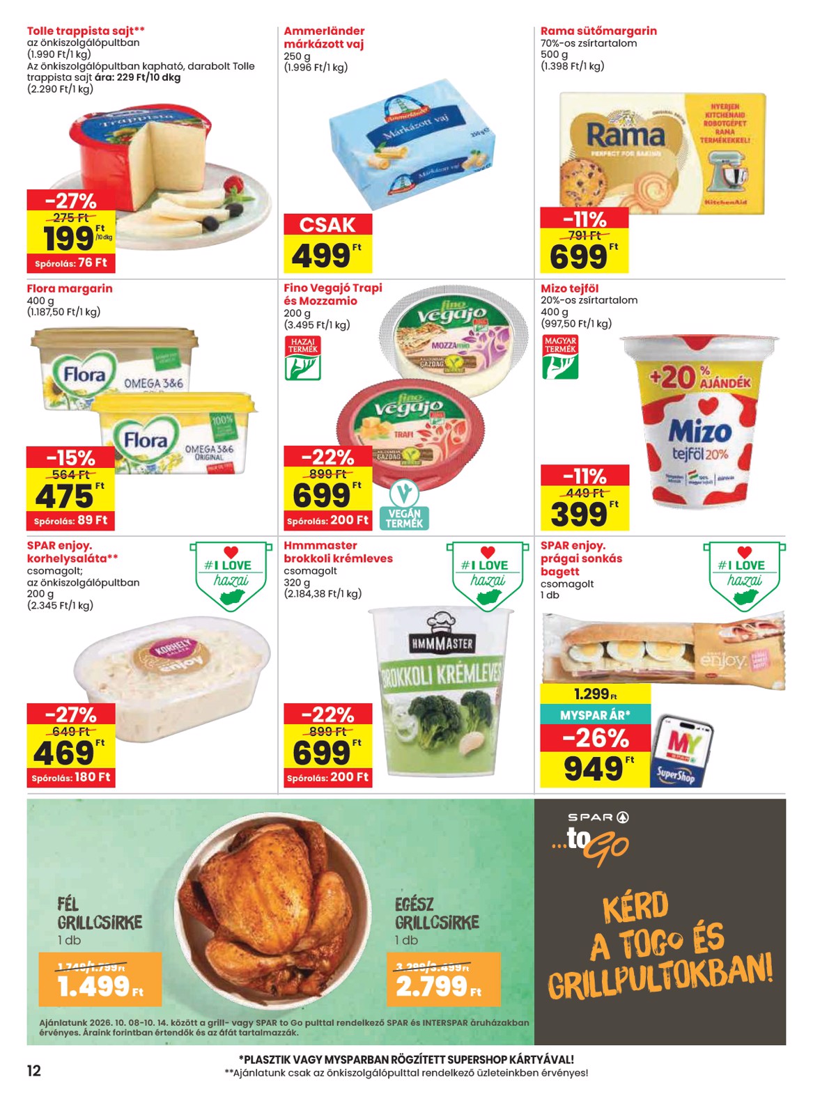 spar - SPAR hirdetmény a következő hétre csütörtöktől 2026.10.08.-tól szerdától 2026.10.14.-ig - page: 12