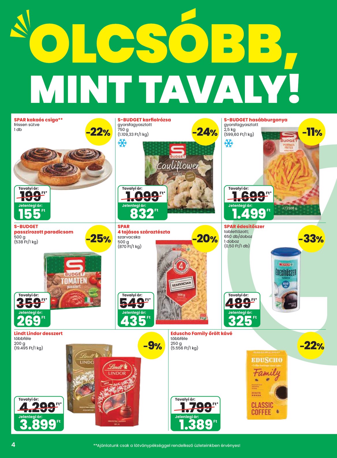 spar - SPAR hirdetmény a következő hétre csütörtöktől 2026.10.08.-tól szerdától 2026.10.14.-ig - page: 4