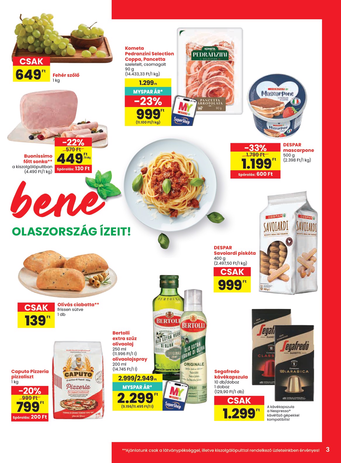 spar - SPAR hirdetmény a következő hétre csütörtöktől 2026.10.15.-tól szerdától 2026.10.21.-ig - page: 3