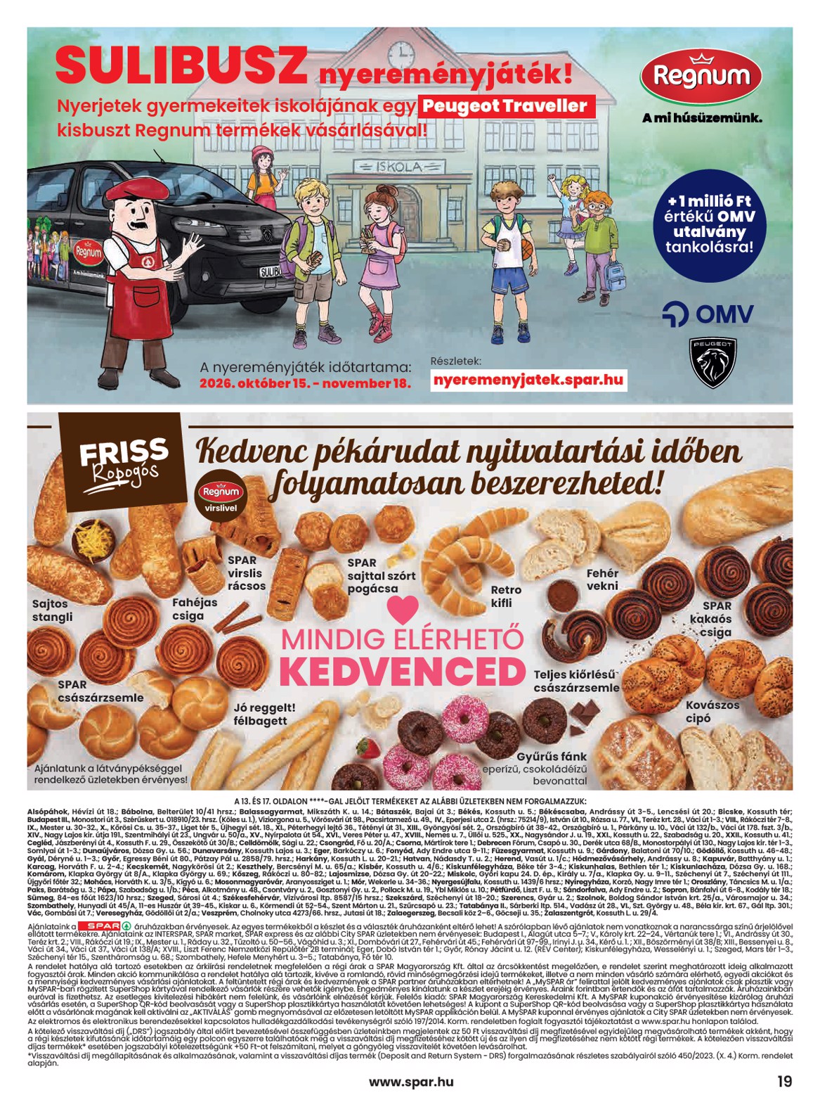 spar - SPAR hirdetmény a következő hétre csütörtöktől 2026.10.15.-tól szerdától 2026.10.21.-ig - page: 19