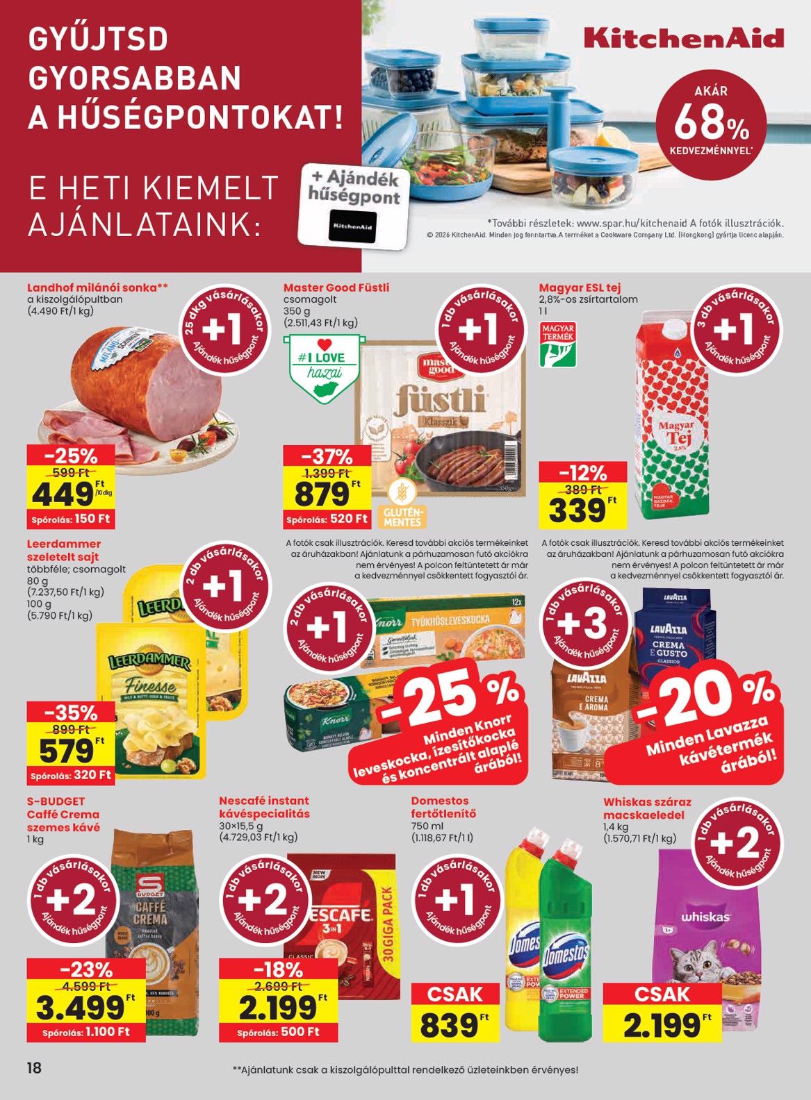 spar - SPAR hirdetmény a következő hétre csütörtöktől 2026.10.15.-tól szerdától 2026.10.21.-ig - page: 18
