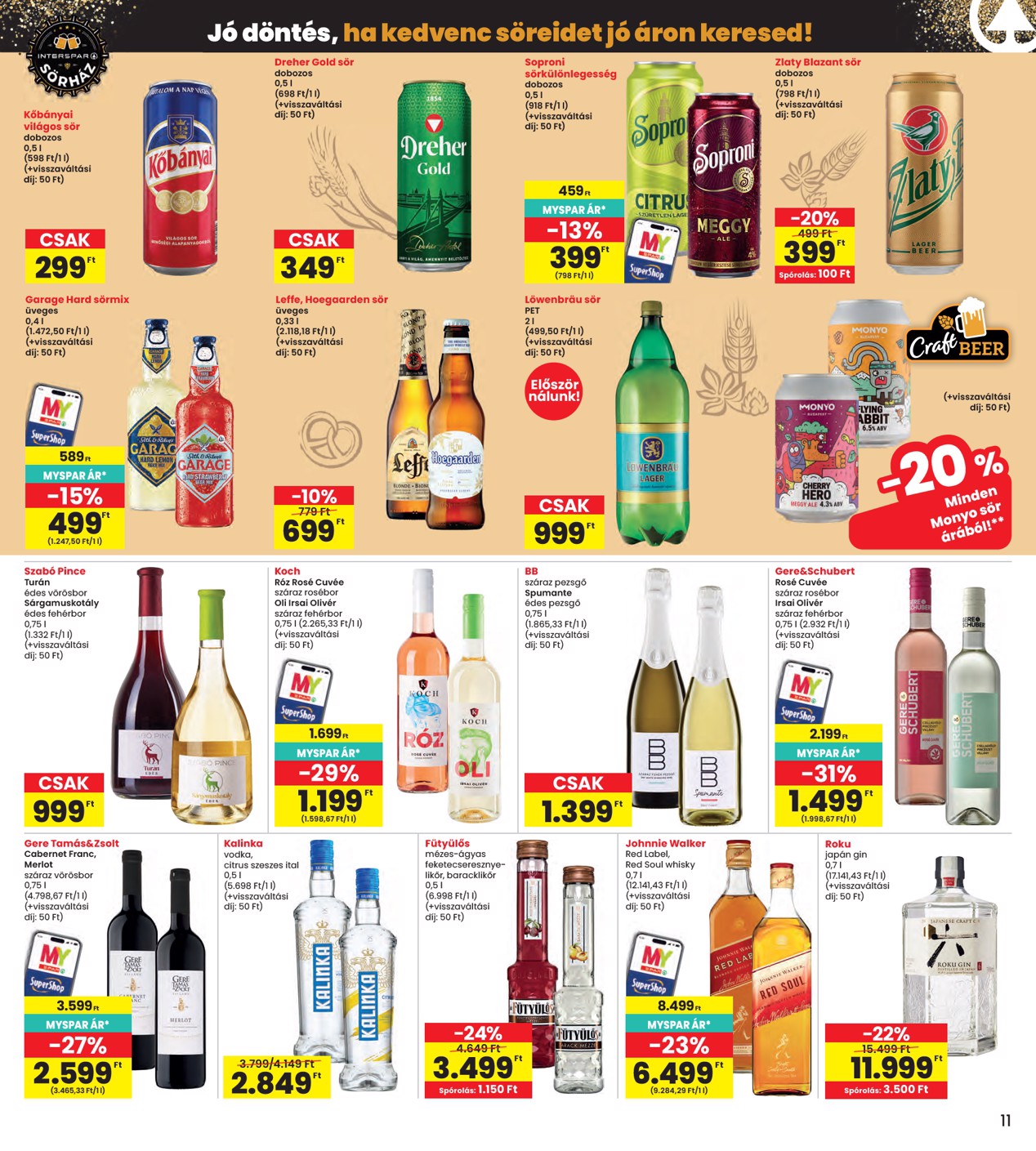 spar - INTERSPAR hirdetmény a következő hétre csütörtöktől 2026.10.22.-tól szerdától 2026.10.28.-ig - page: 11