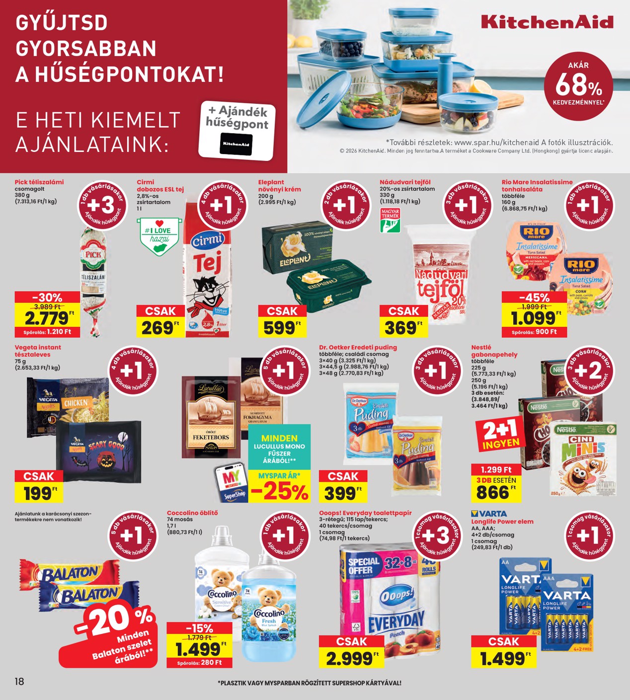 spar - INTERSPAR hirdetmény a következő hétre csütörtöktől 2026.10.22.-tól szerdától 2026.10.28.-ig - page: 18
