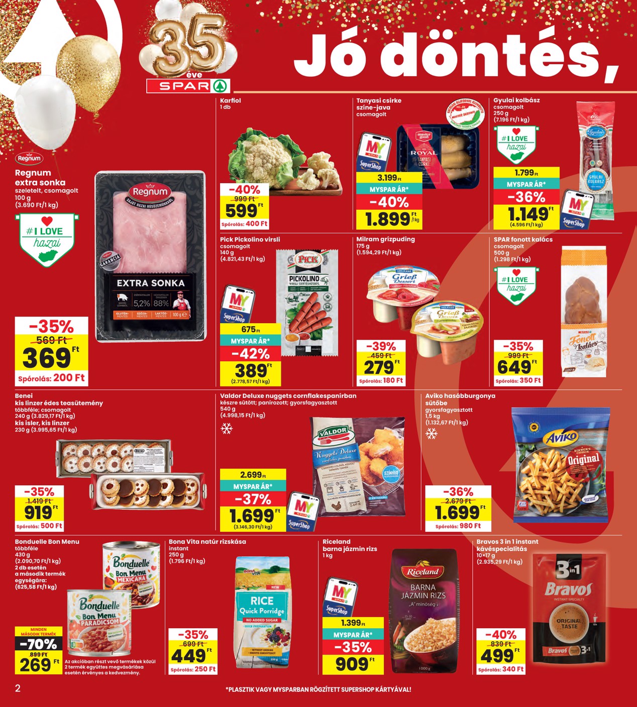 spar - INTERSPAR hirdetmény a következő hétre csütörtöktől 2026.10.22.-tól szerdától 2026.10.28.-ig - page: 2