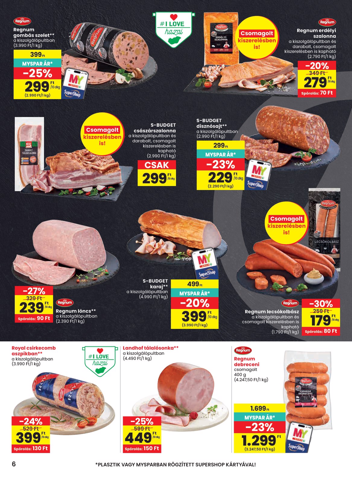 spar - SPAR hirdetmény a következő hétre csütörtöktől 2026.10.22.-tól szerdától 2026.10.28.-ig - page: 6