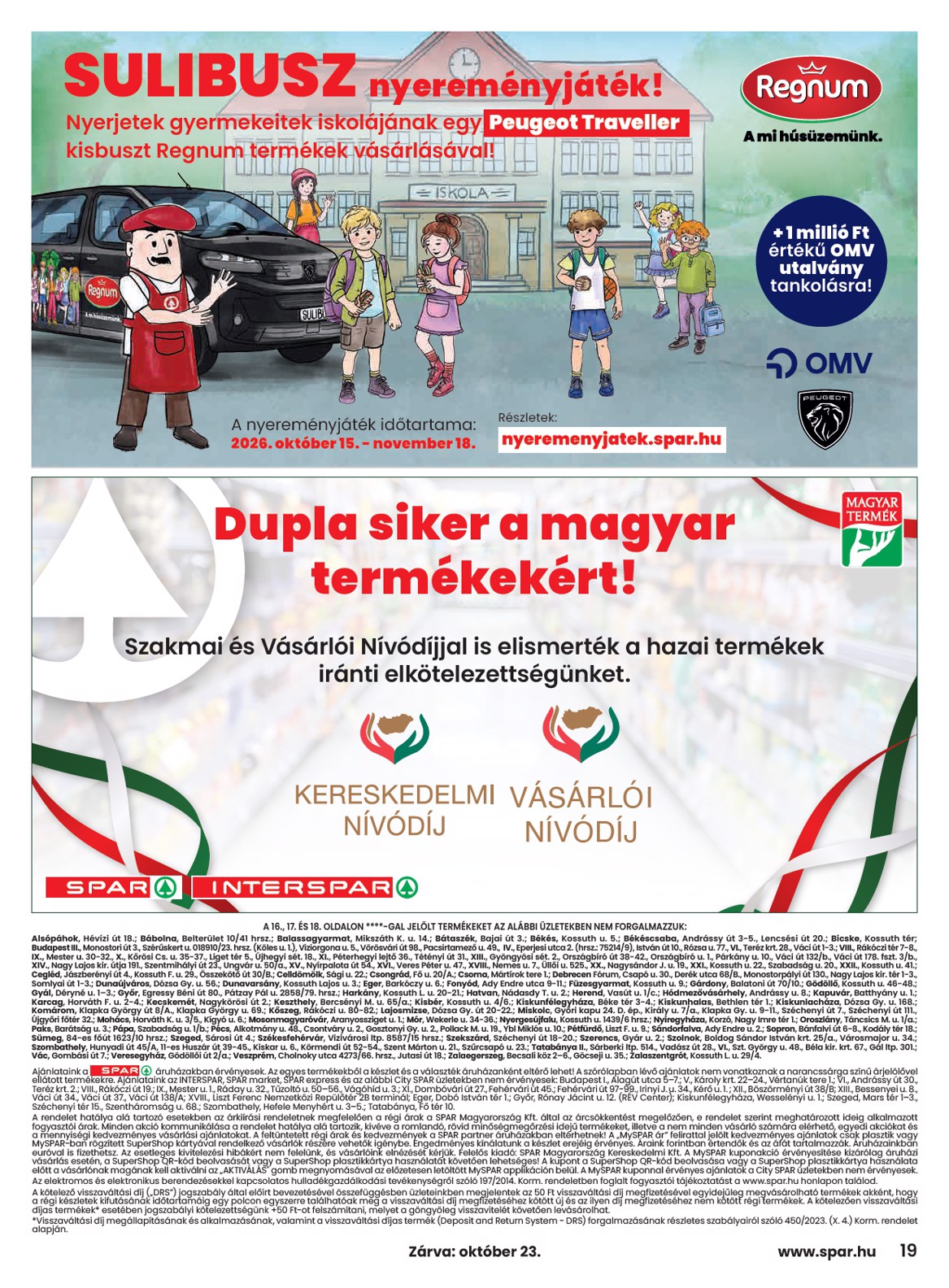 spar - SPAR hirdetmény a következő hétre csütörtöktől 2026.10.22.-tól szerdától 2026.10.28.-ig - page: 19