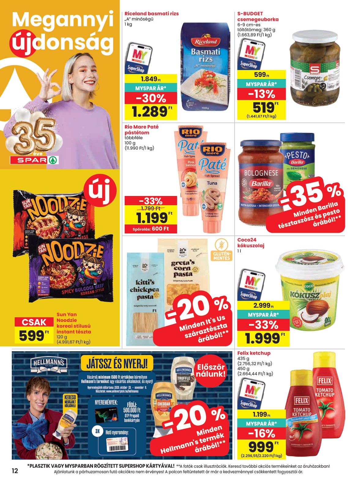 spar - SPAR hirdetmény a következő hétre csütörtöktől 2026.10.29.-tól szerdától 2026.11.04.-ig - page: 12