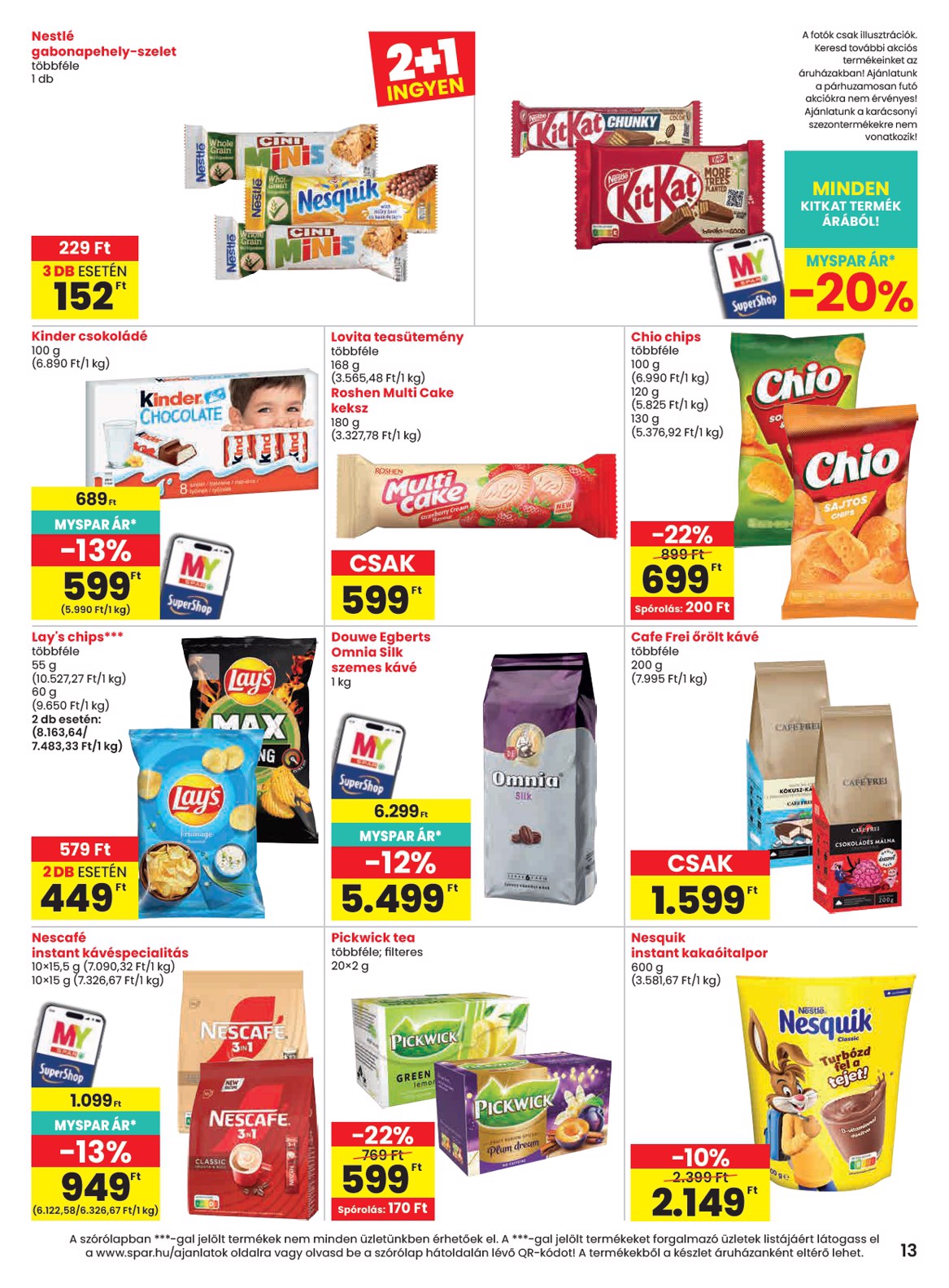 spar - SPAR hirdetmény a következő hétre csütörtöktől 2026.10.29.-tól szerdától 2026.11.04.-ig - page: 13