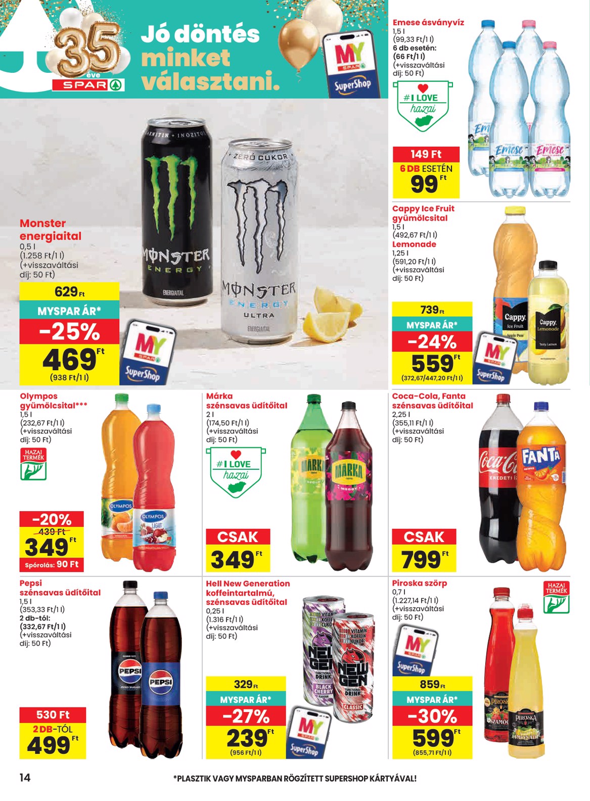 spar - SPAR hirdetmény a következő hétre csütörtöktől 2026.10.29.-tól szerdától 2026.11.04.-ig - page: 14