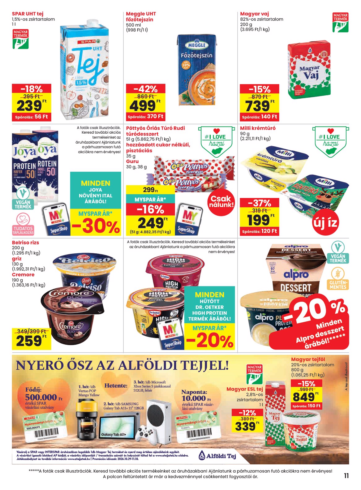 spar - SPAR hirdetmény a következő hétre csütörtöktől 2026.10.29.-tól szerdától 2026.11.04.-ig - page: 11