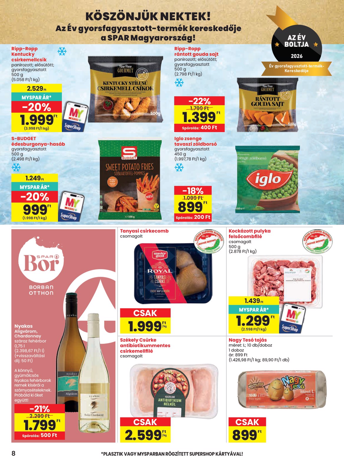 spar - SPAR hirdetmény a következő hétre csütörtöktől 2026.10.29.-tól szerdától 2026.11.04.-ig - page: 8